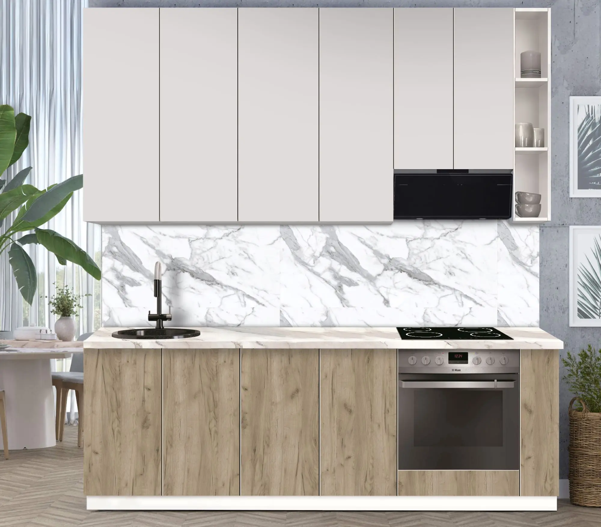 Bucatarie modulara Modern Dolce Vita 1 H110 2.4m