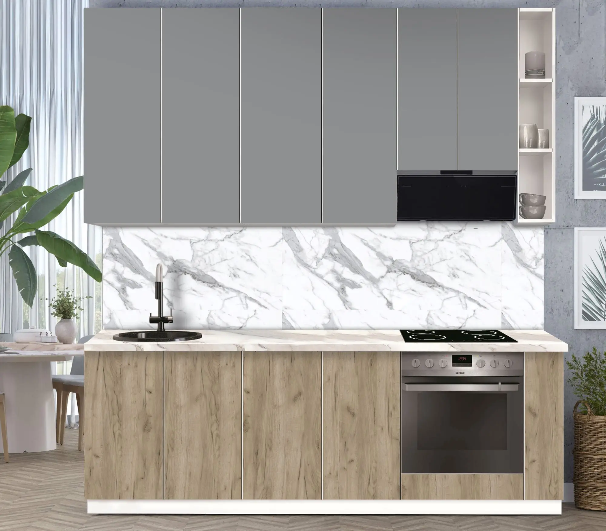 Bucatarie modulara Modern Dolce Vita 1 H110 2.4m