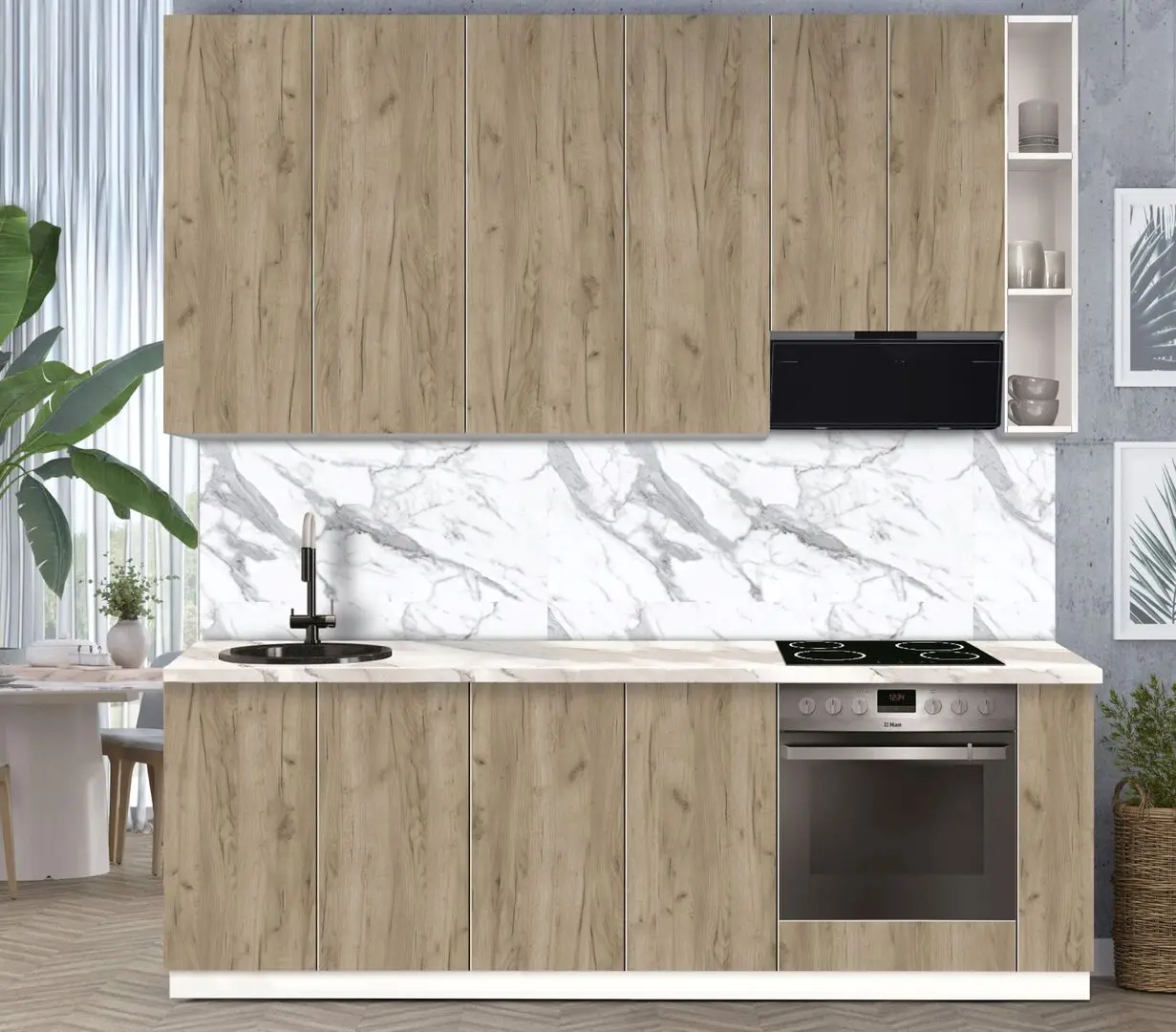 Bucatarie modulara Modern Dolce Vita 1 H110 2.4m