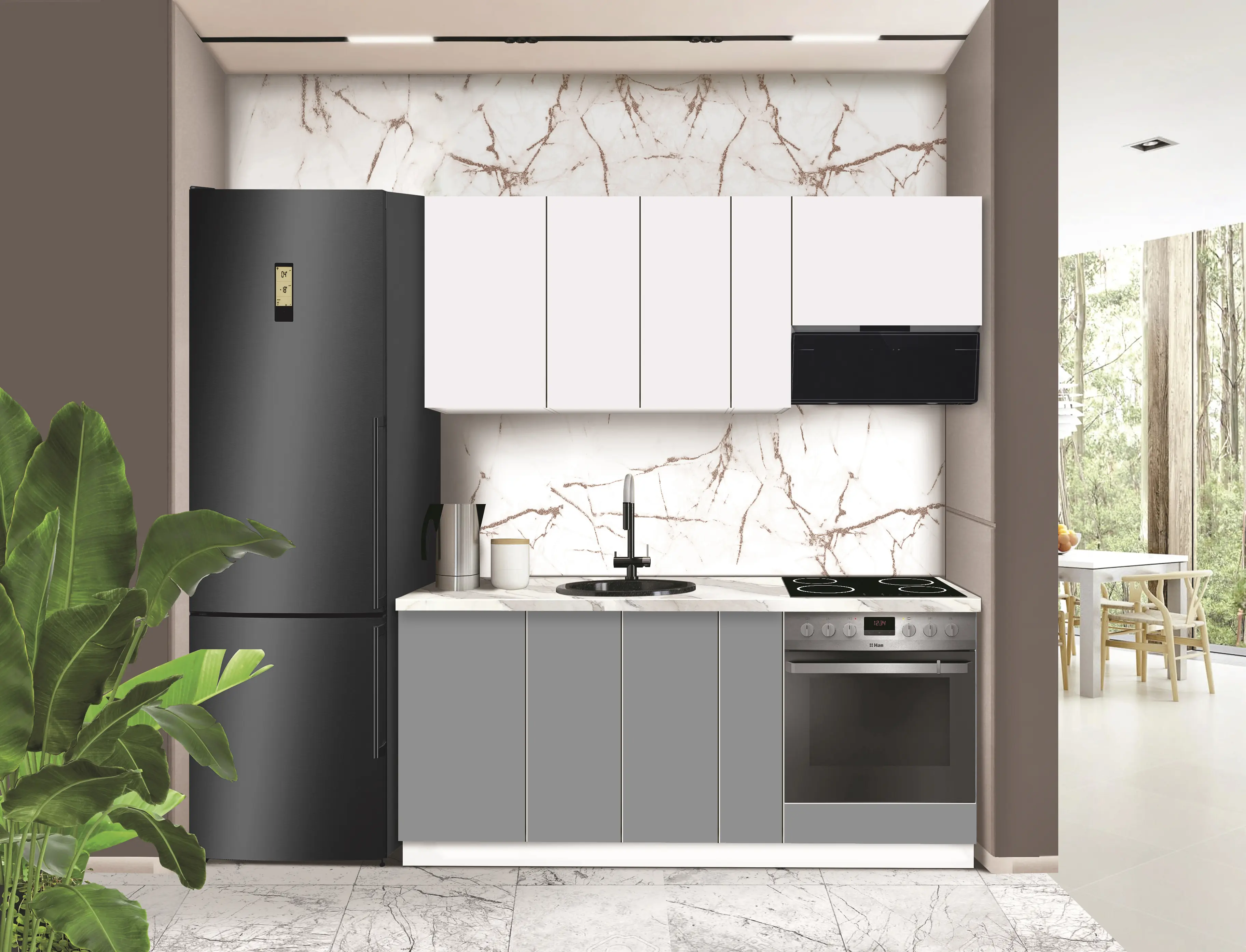 Bucatarie modulara Modern Dolce Vita 1 H68 1.8m