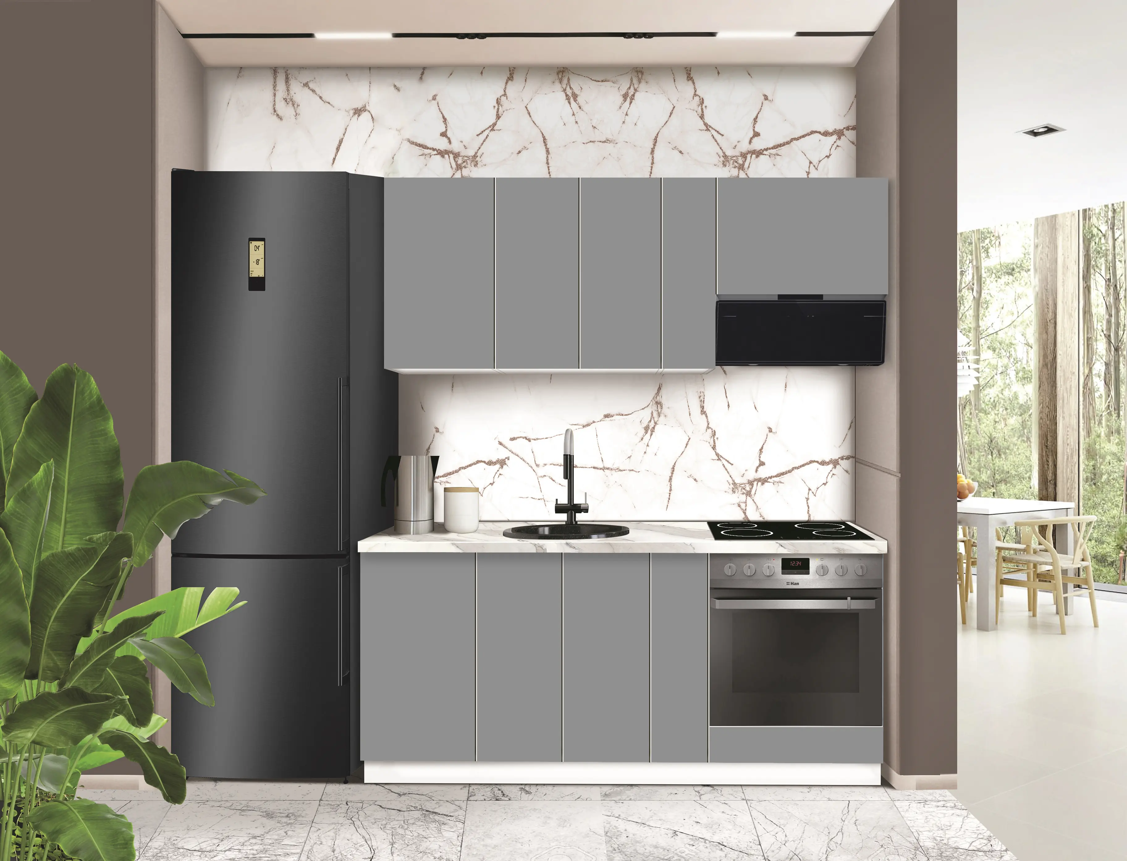 Bucatarie modulara Modern Dolce Vita 1 H68 1.8m