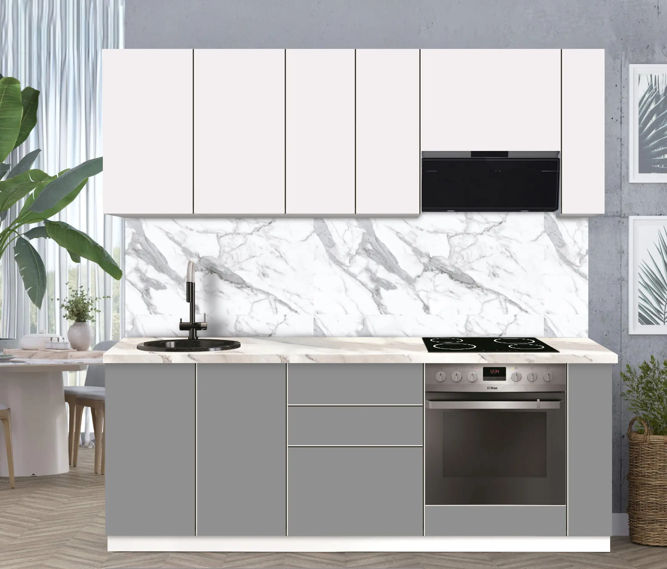 Bucatarie modulara Modern Dolce Vita 1 H68 2.2m