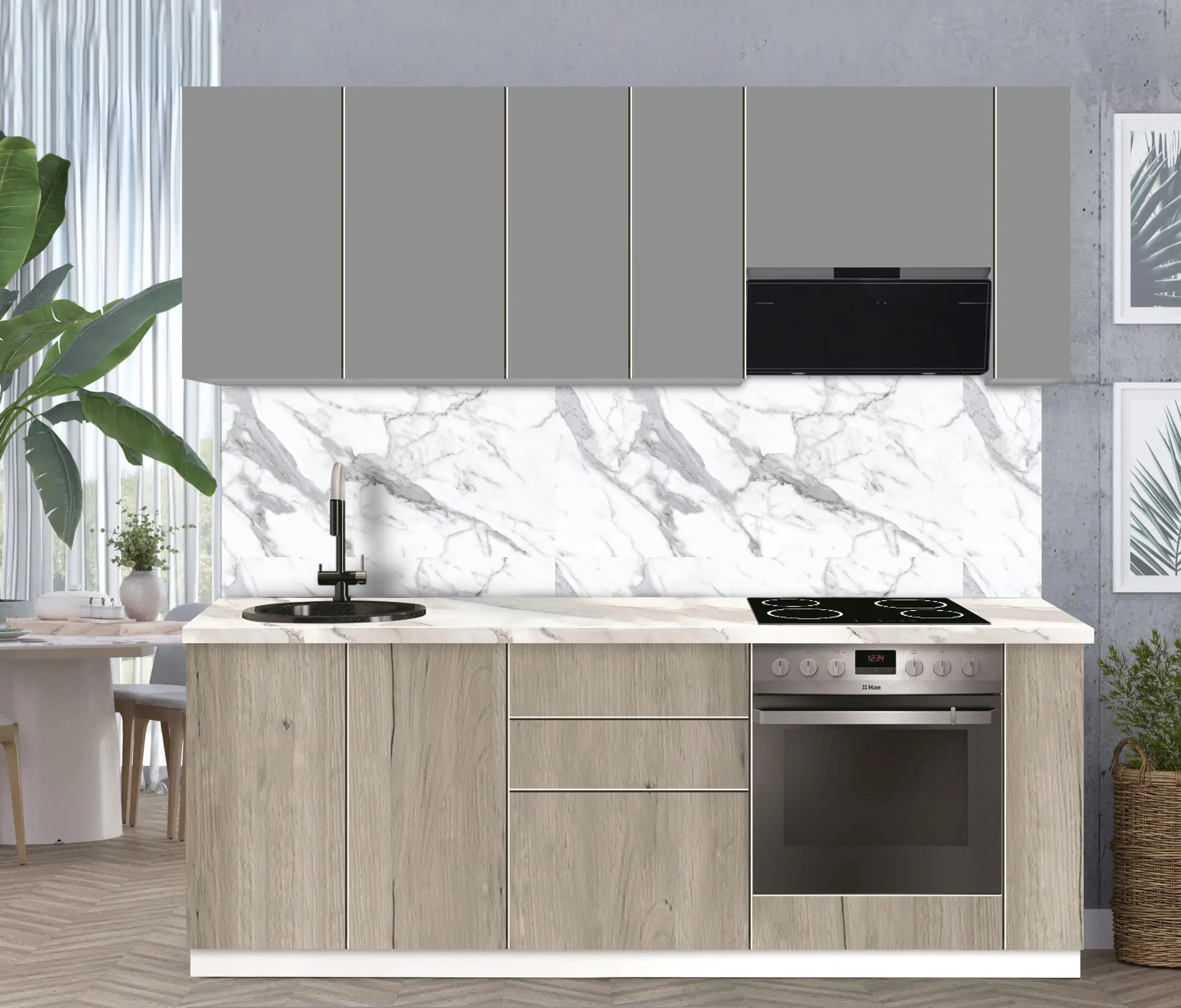 Bucatarie modulara Modern Dolce Vita 1 H68 2.2m