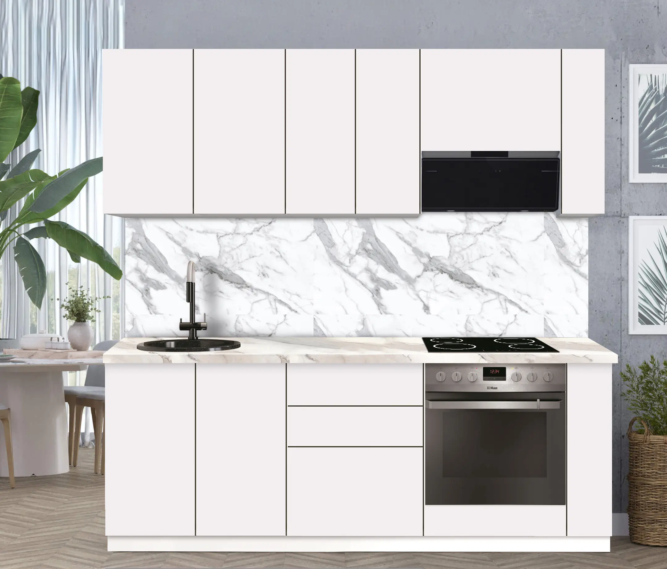 Bucatarie modulara Modern Dolce Vita 1 H68 2.2m