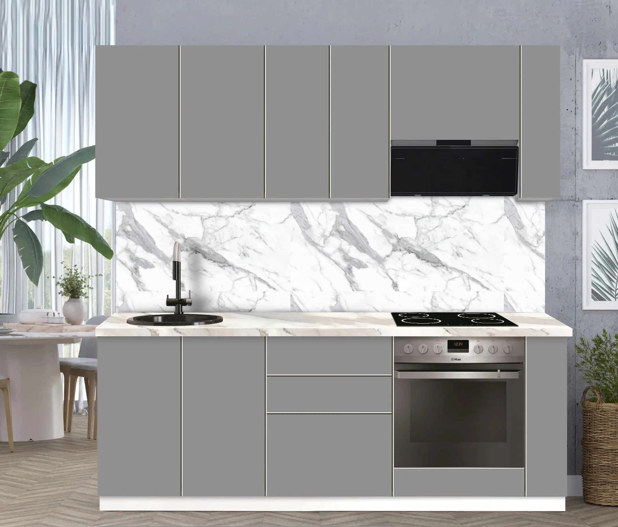 Bucatarie modulara Modern Dolce Vita 1 H68 2.2m