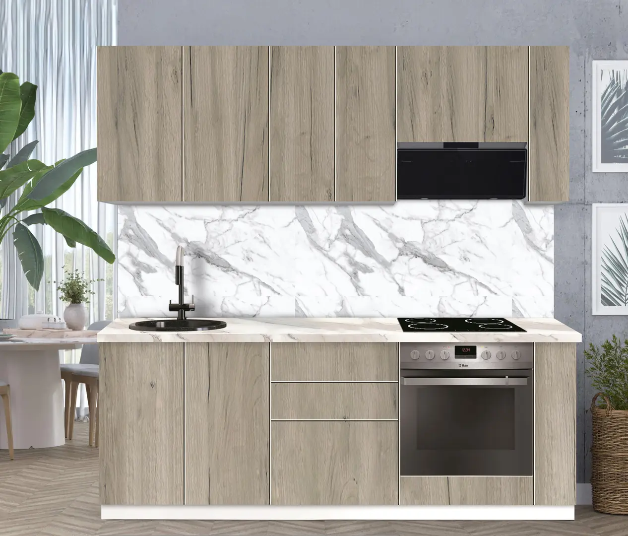 Bucatarie modulara Modern Dolce Vita 1 H68 2.2m