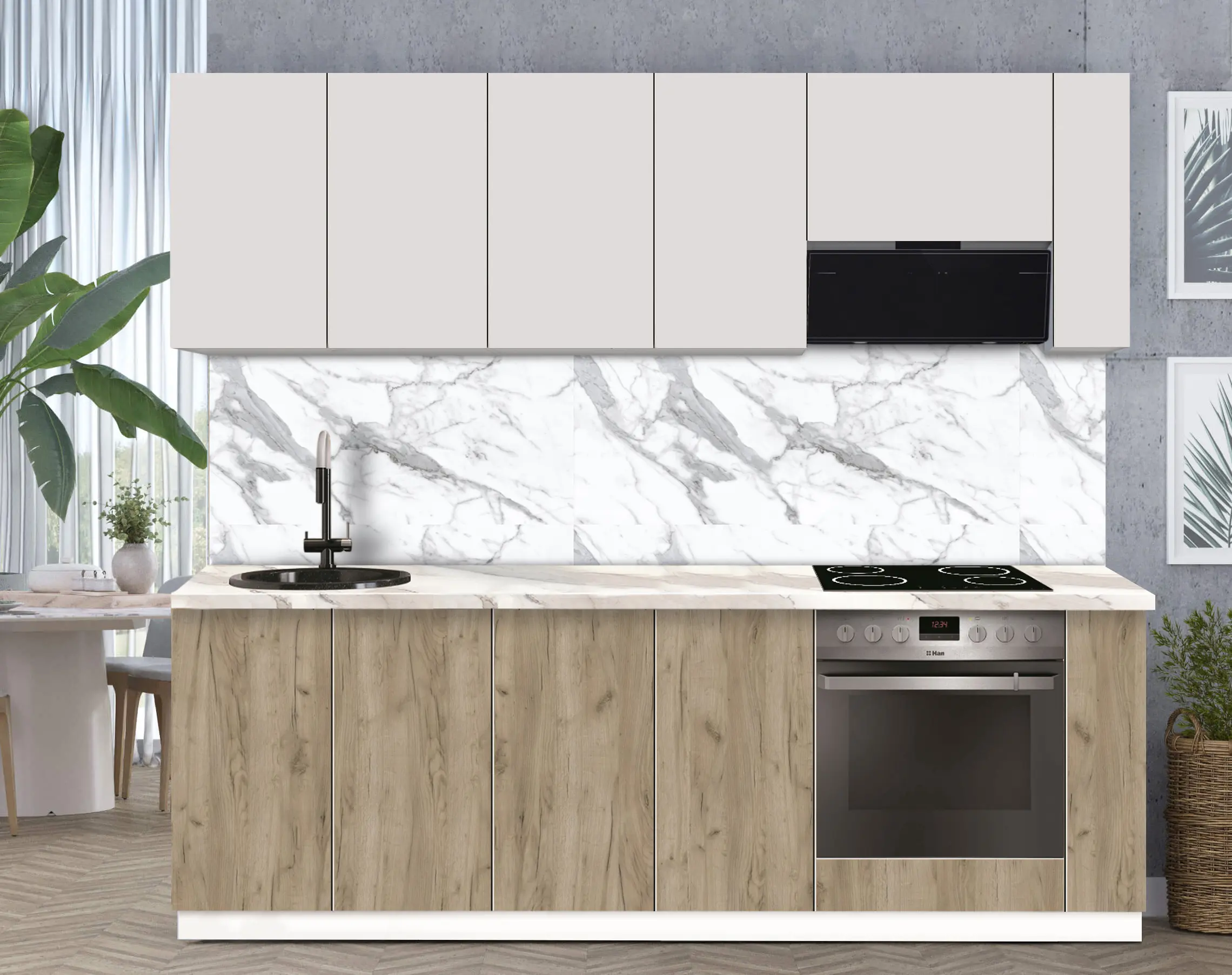 Bucatarie modulara Modern Dolce Vita 1 H68 2.4m