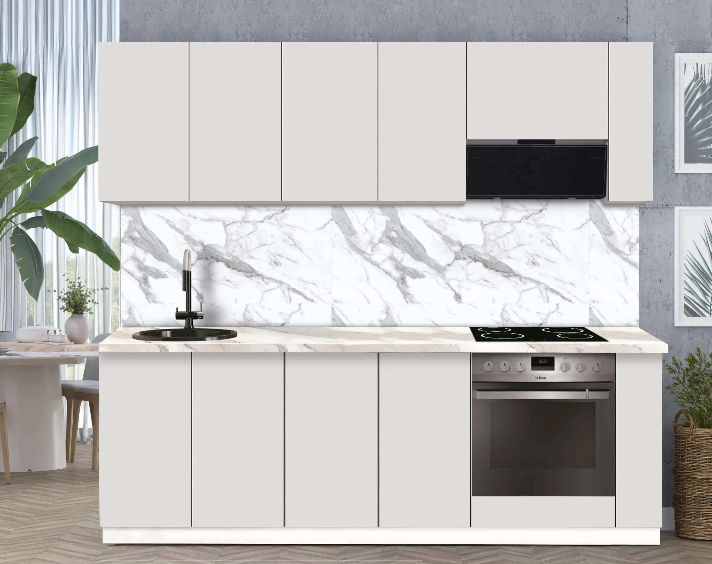 Bucatarie modulara Modern Dolce Vita 1 H68 2.4m