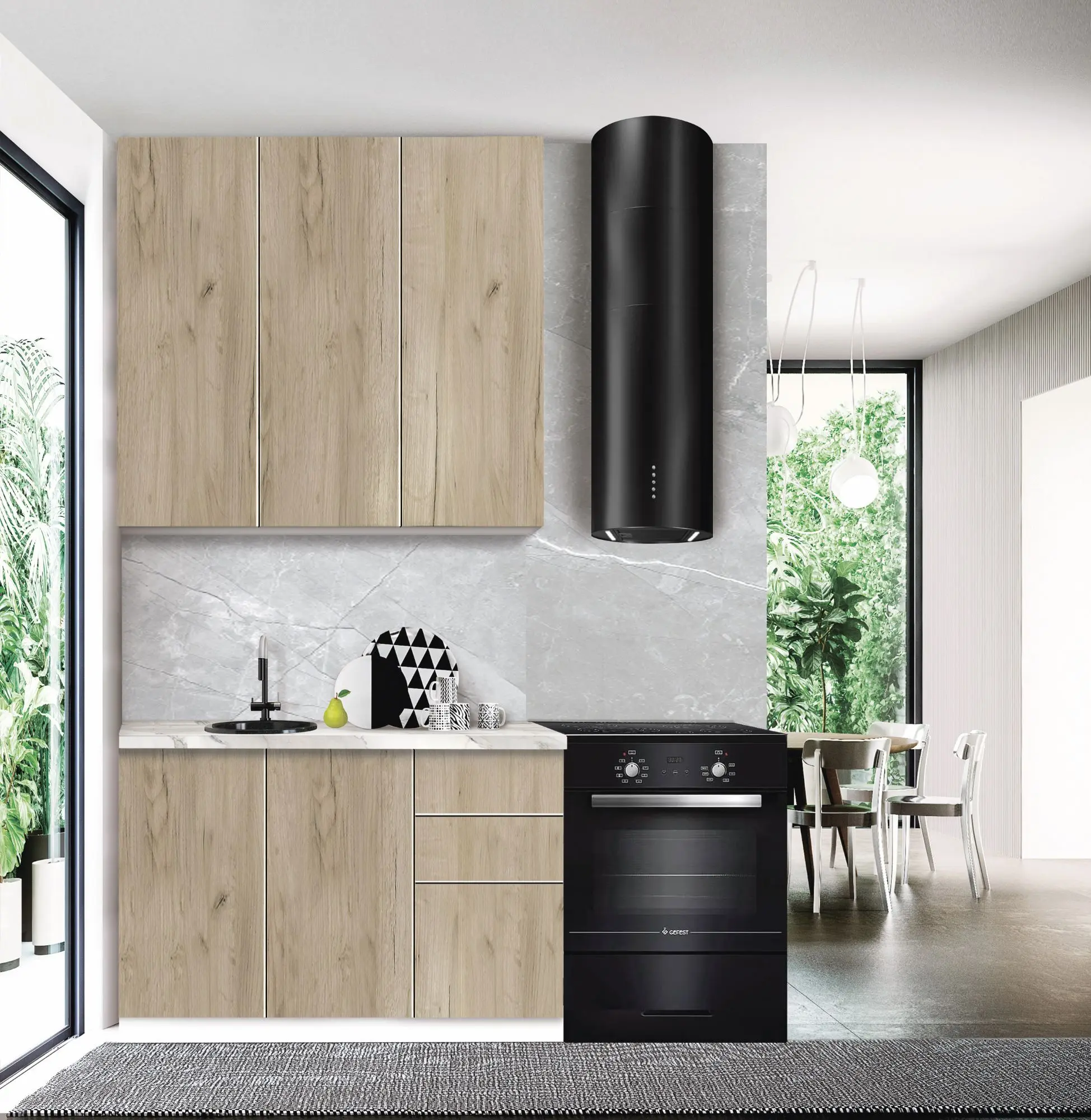 Bucatarie modulara Modern Dolce Vita 2 H110 1.2m