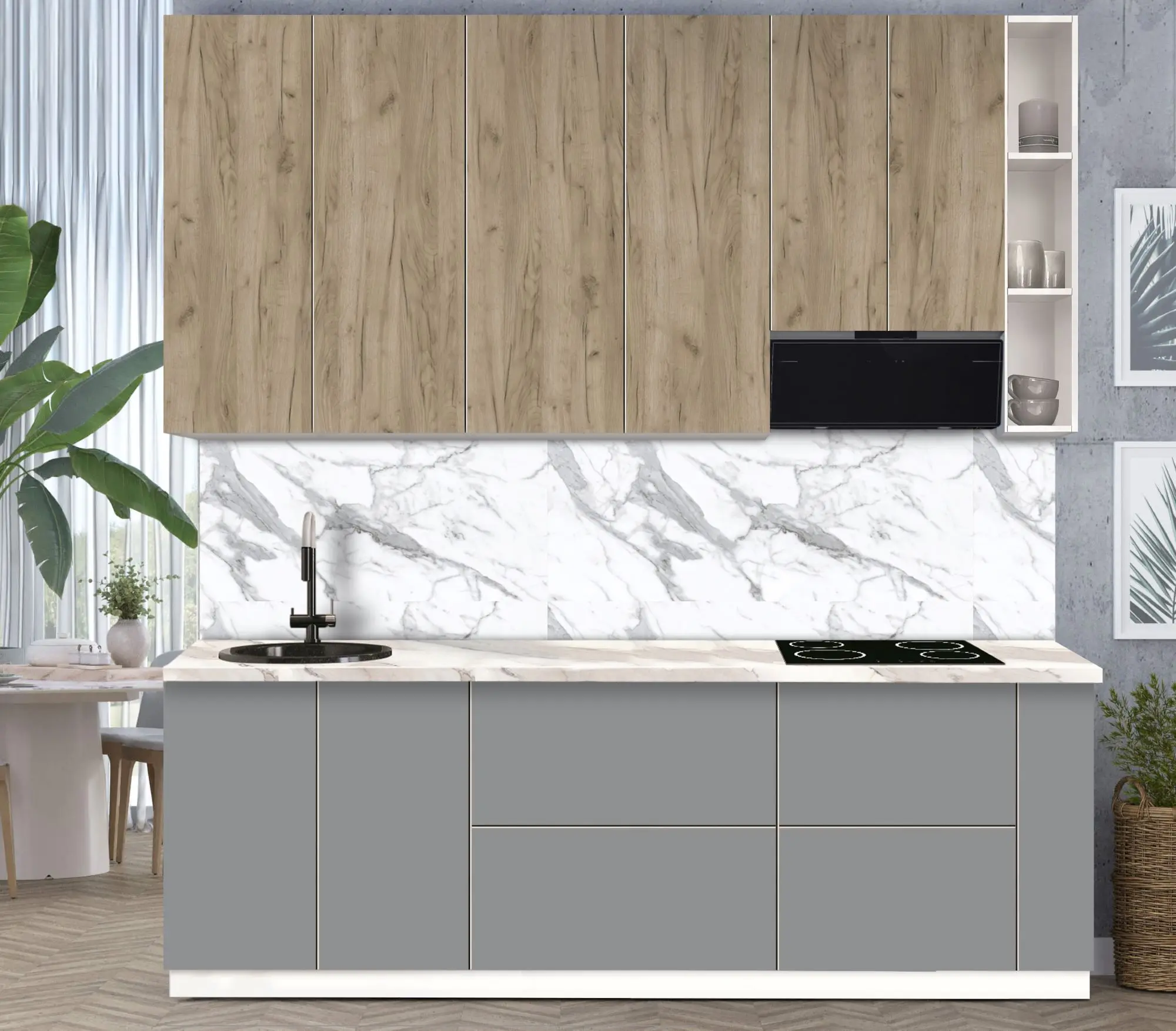 Bucatarie modulara Modern Dolce Vita 2 H110 2.4m