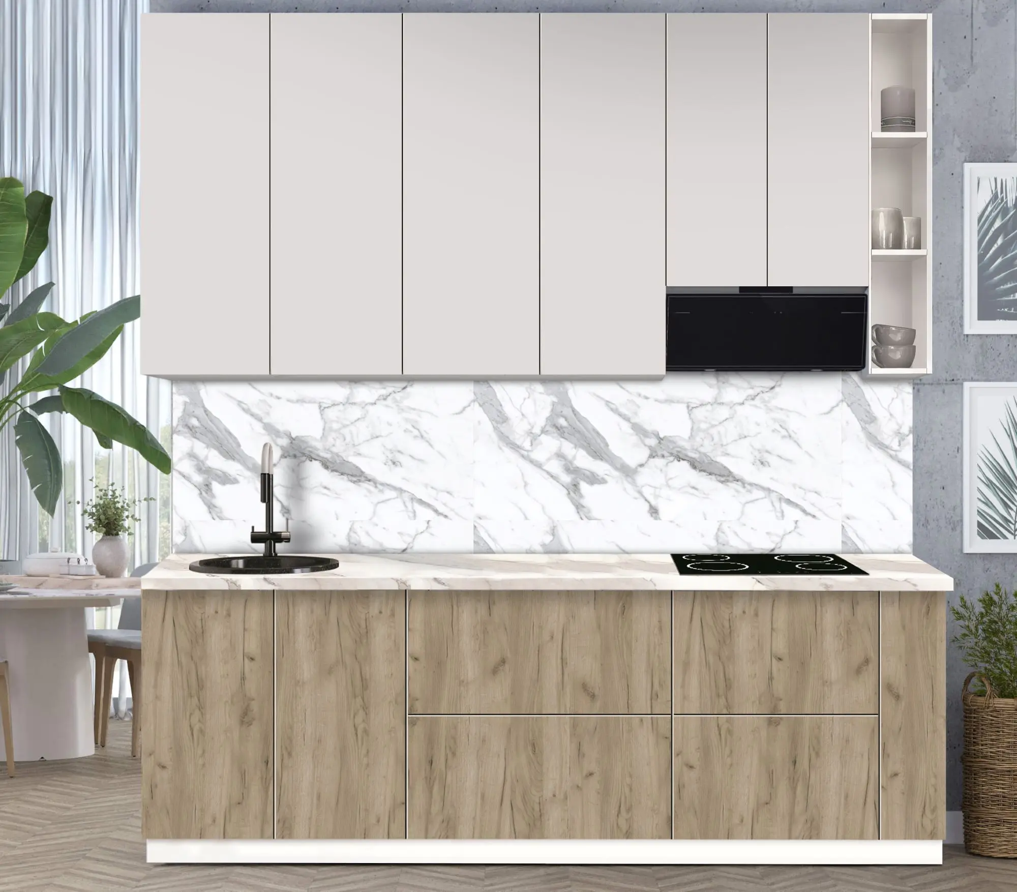 Bucatarie modulara Modern Dolce Vita 2 H110 2.4m