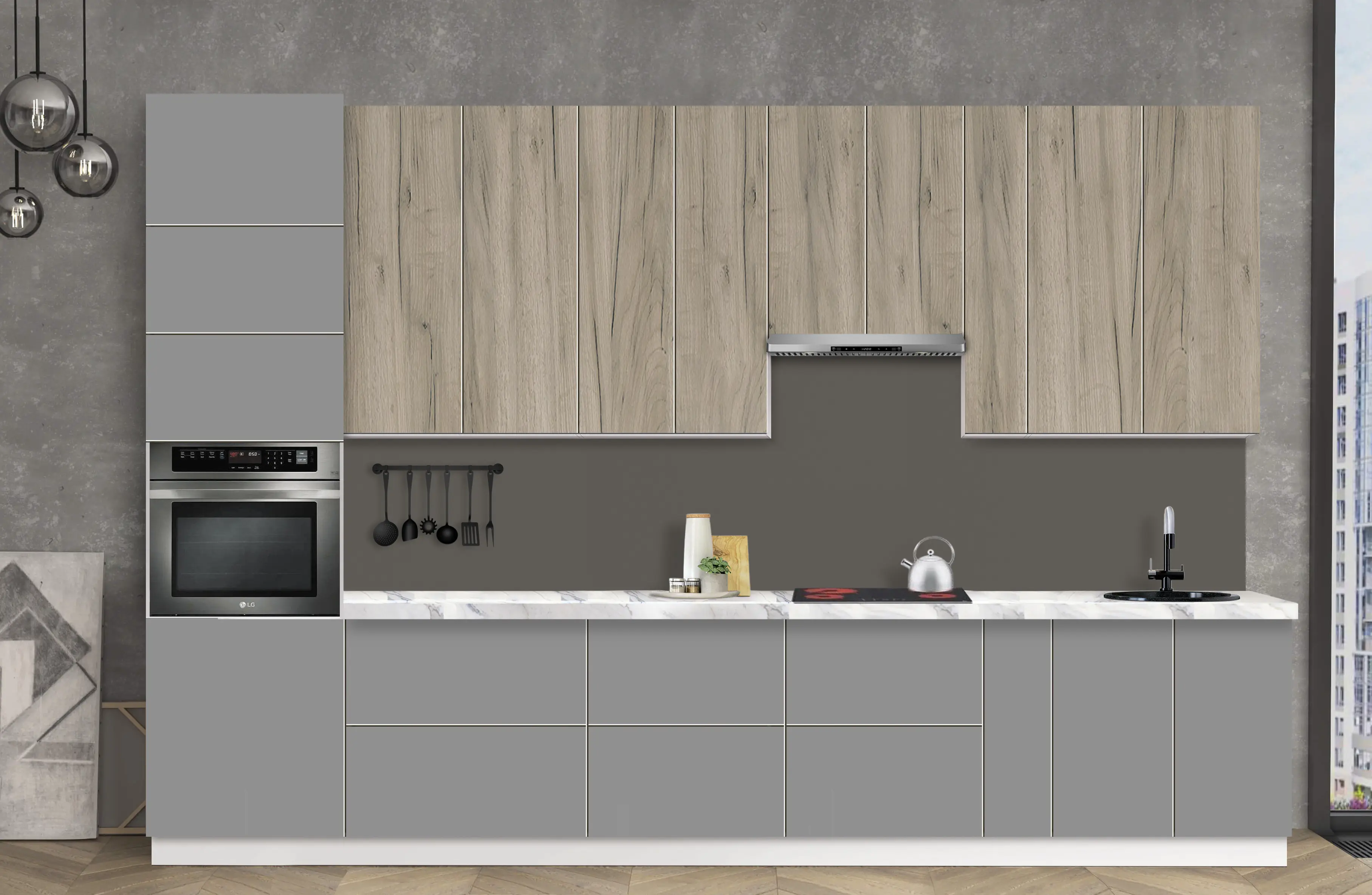 Bucatarie modulara Modern Dolce Vita 2 H110 3.6m