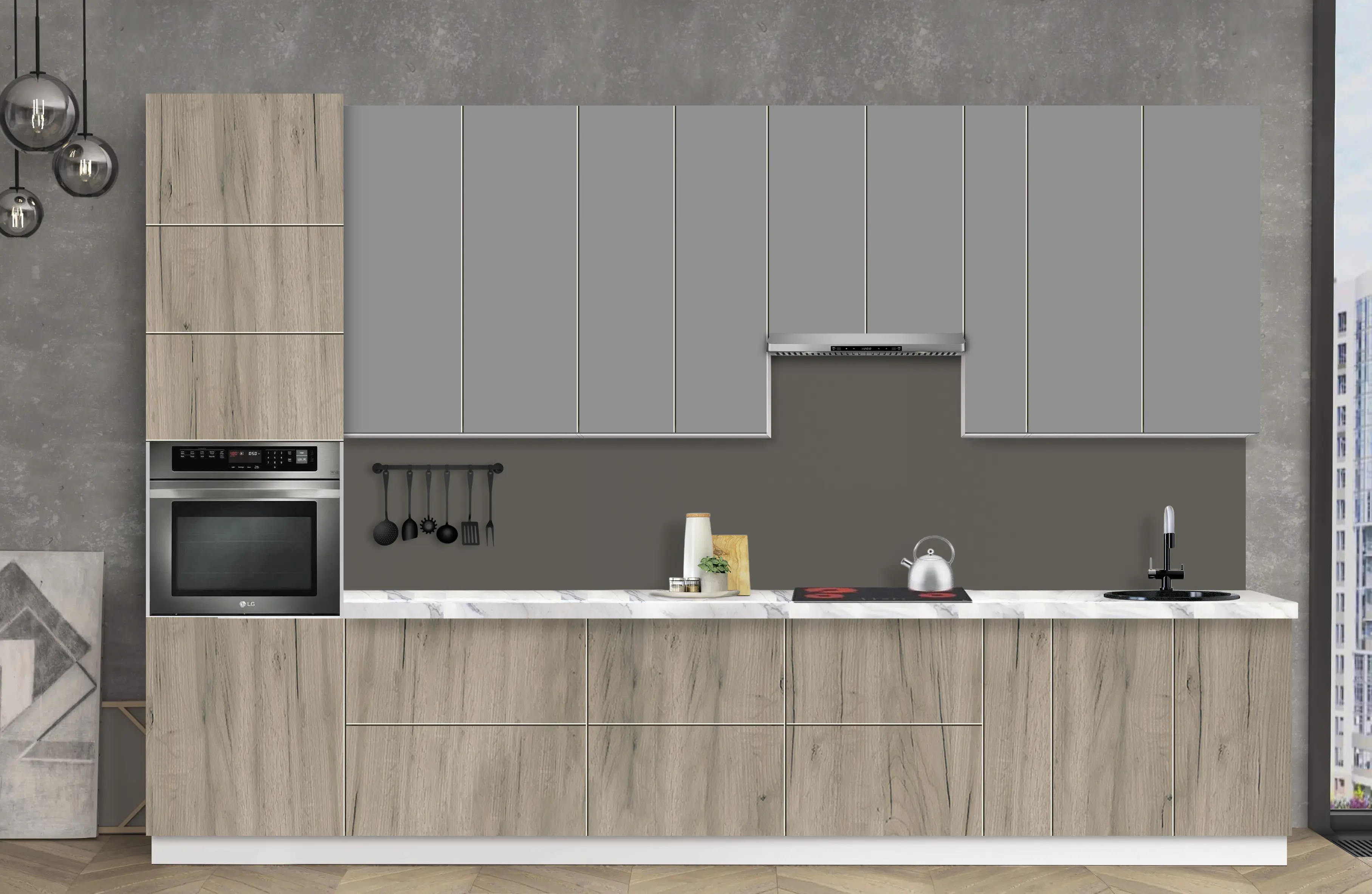 Bucatarie modulara Modern Dolce Vita 2 H110 3.6m