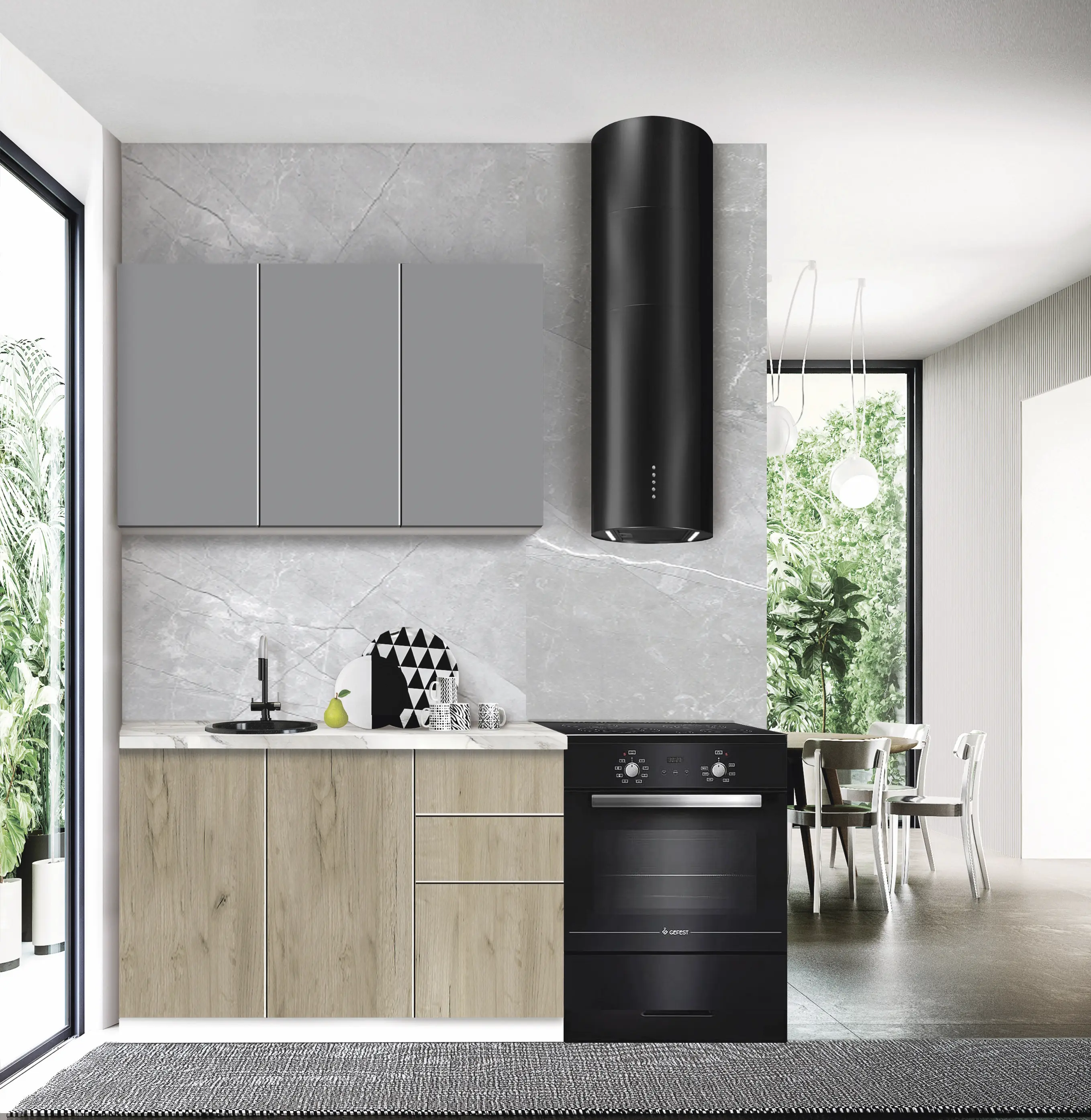 Bucatarie modulara Modern Dolce Vita 2 H68 1.2m