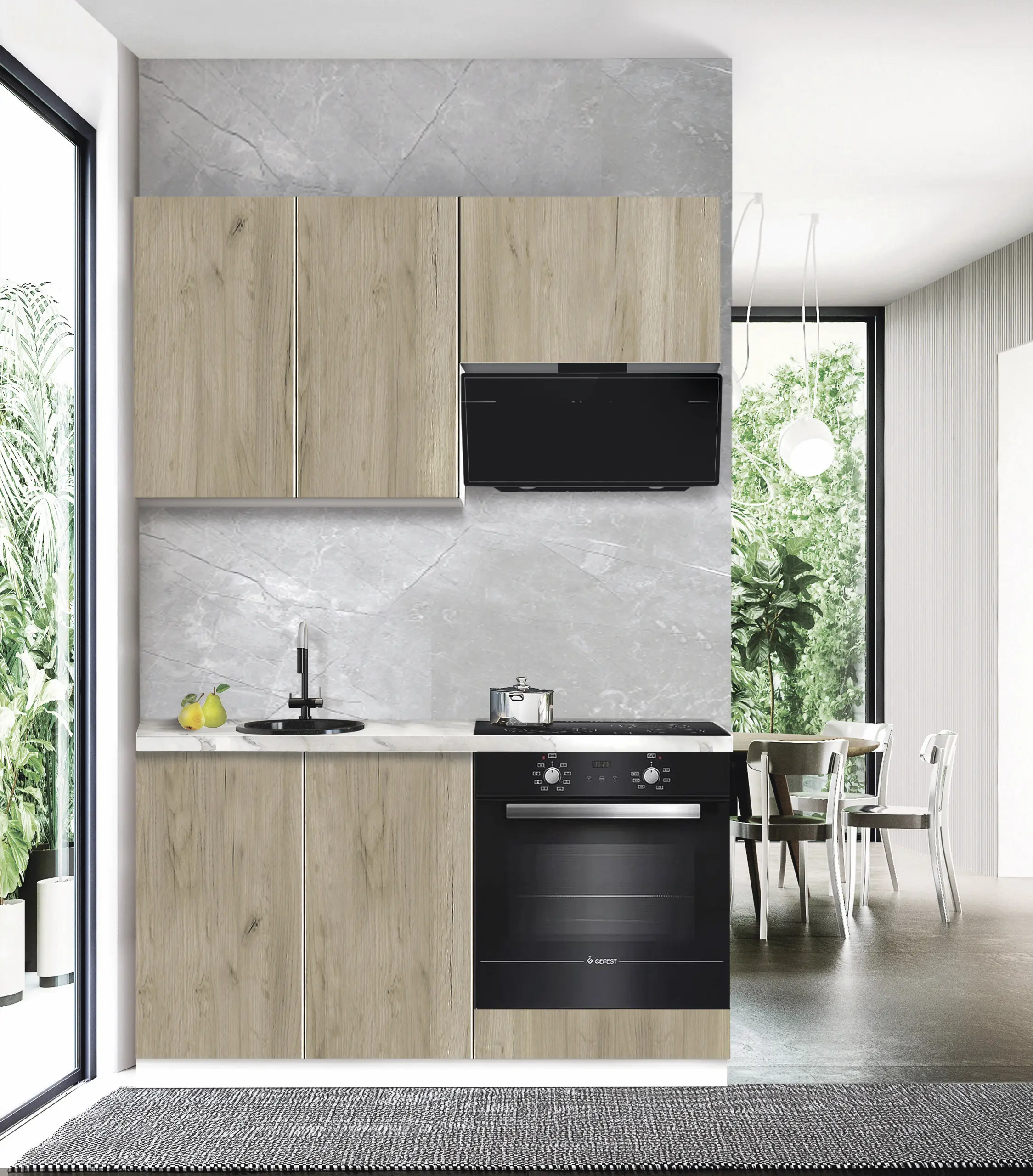 Bucatarie modulara Modern Dolce Vita 2 H68 1.4m