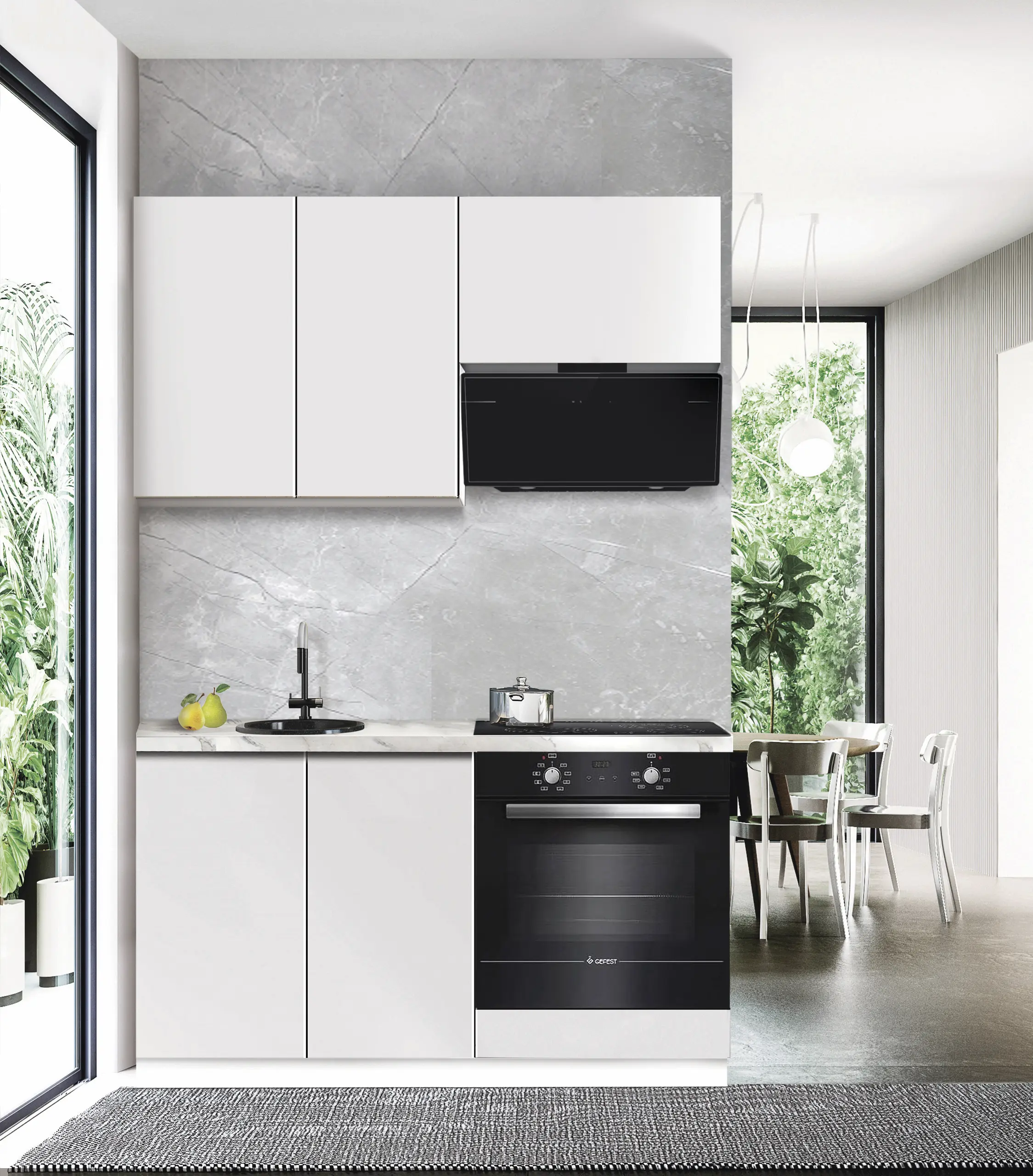 Bucatarie modulara Modern Dolce Vita 2 H68 1.4m