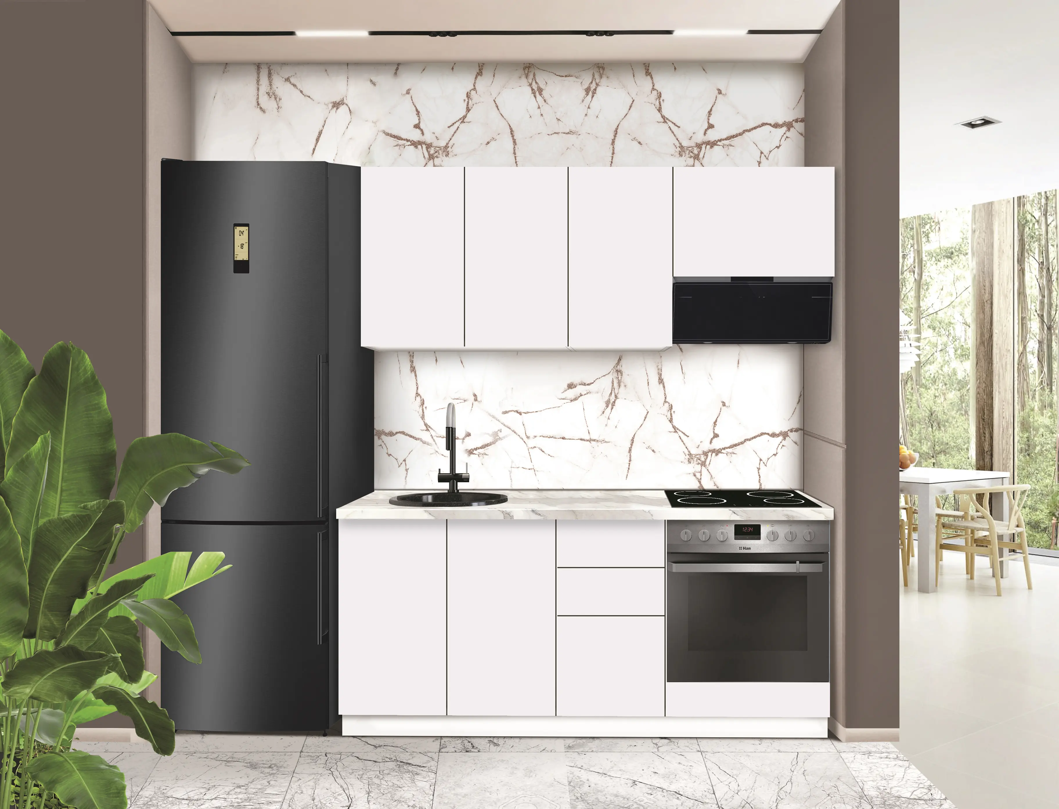 Bucatarie modulara Modern Dolce Vita 2 H68 1.8m