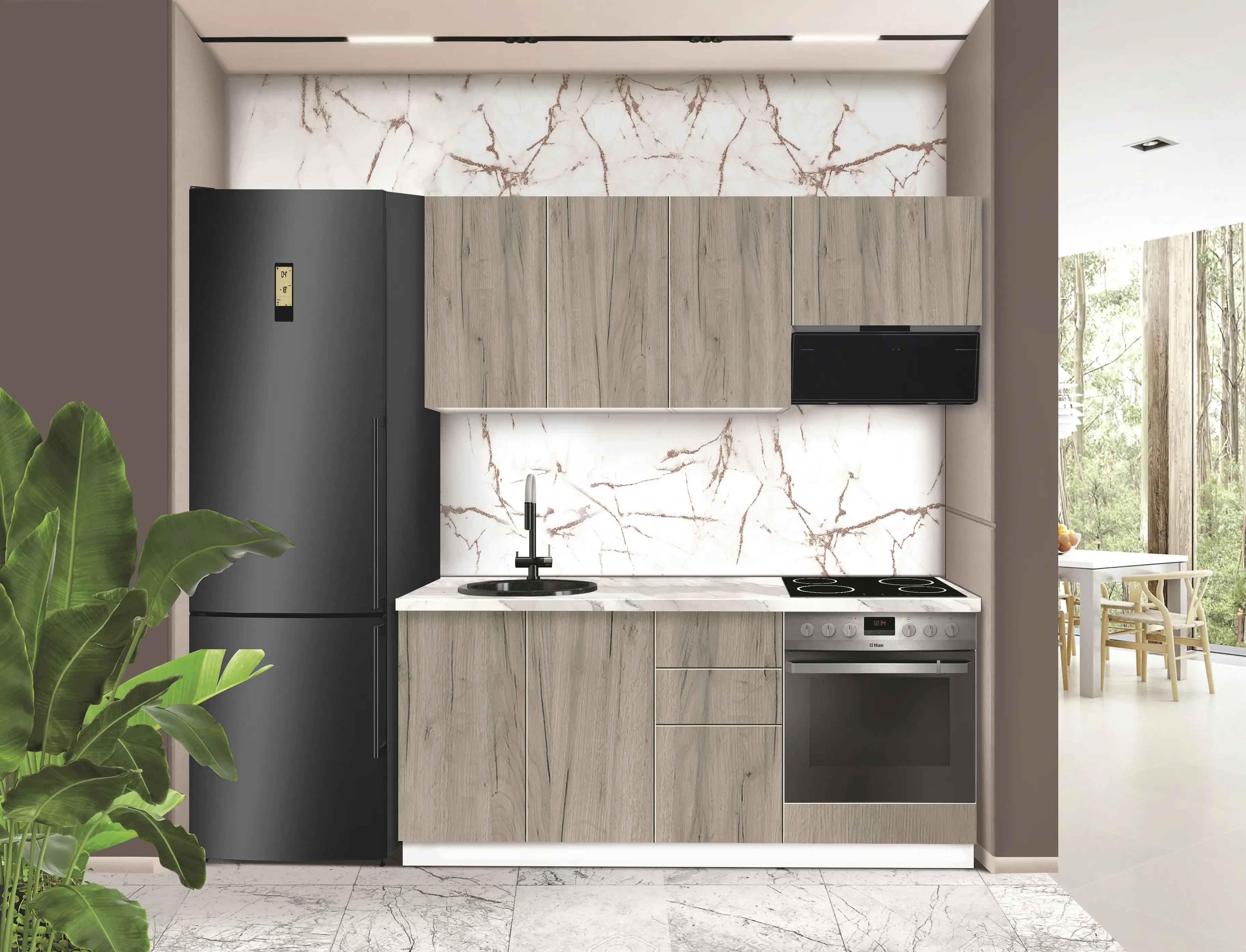 Bucatarie modulara Modern Dolce Vita 2 H68 1.8m