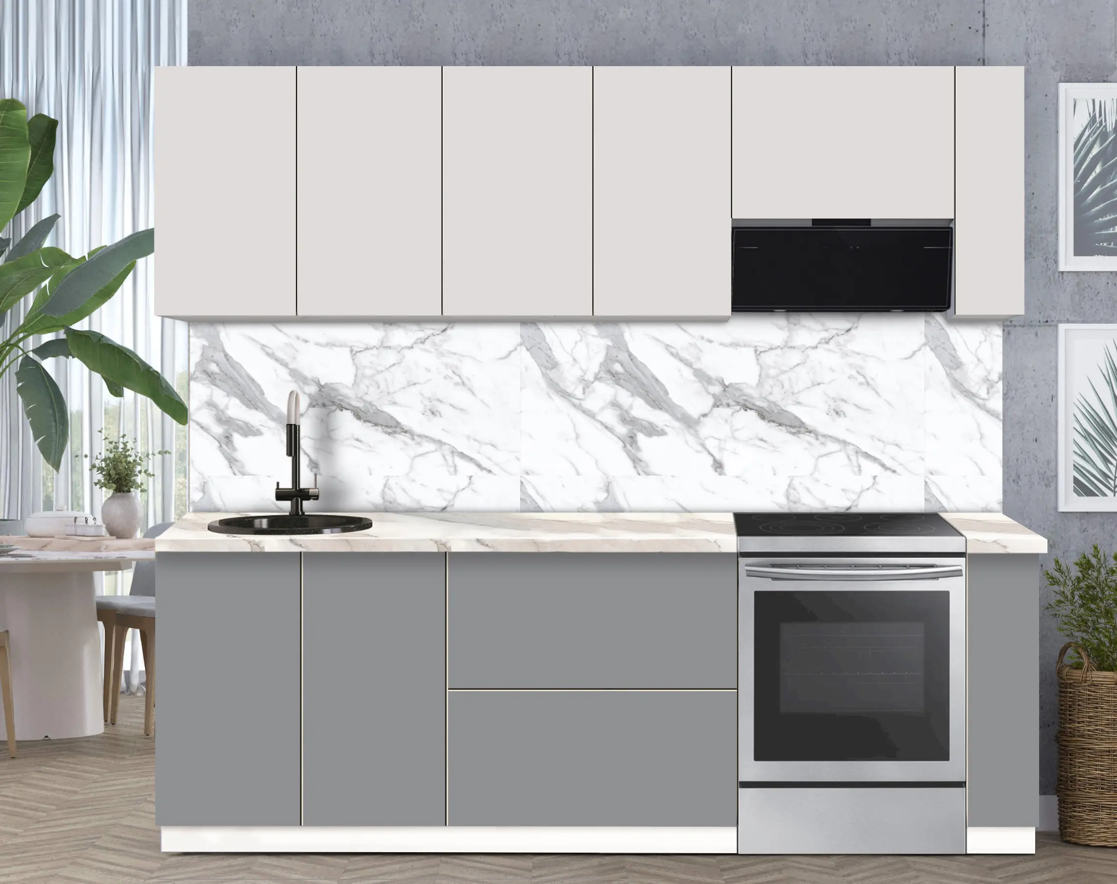 Bucatarie modulara Modern Dolce Vita 2 H68 2.4m