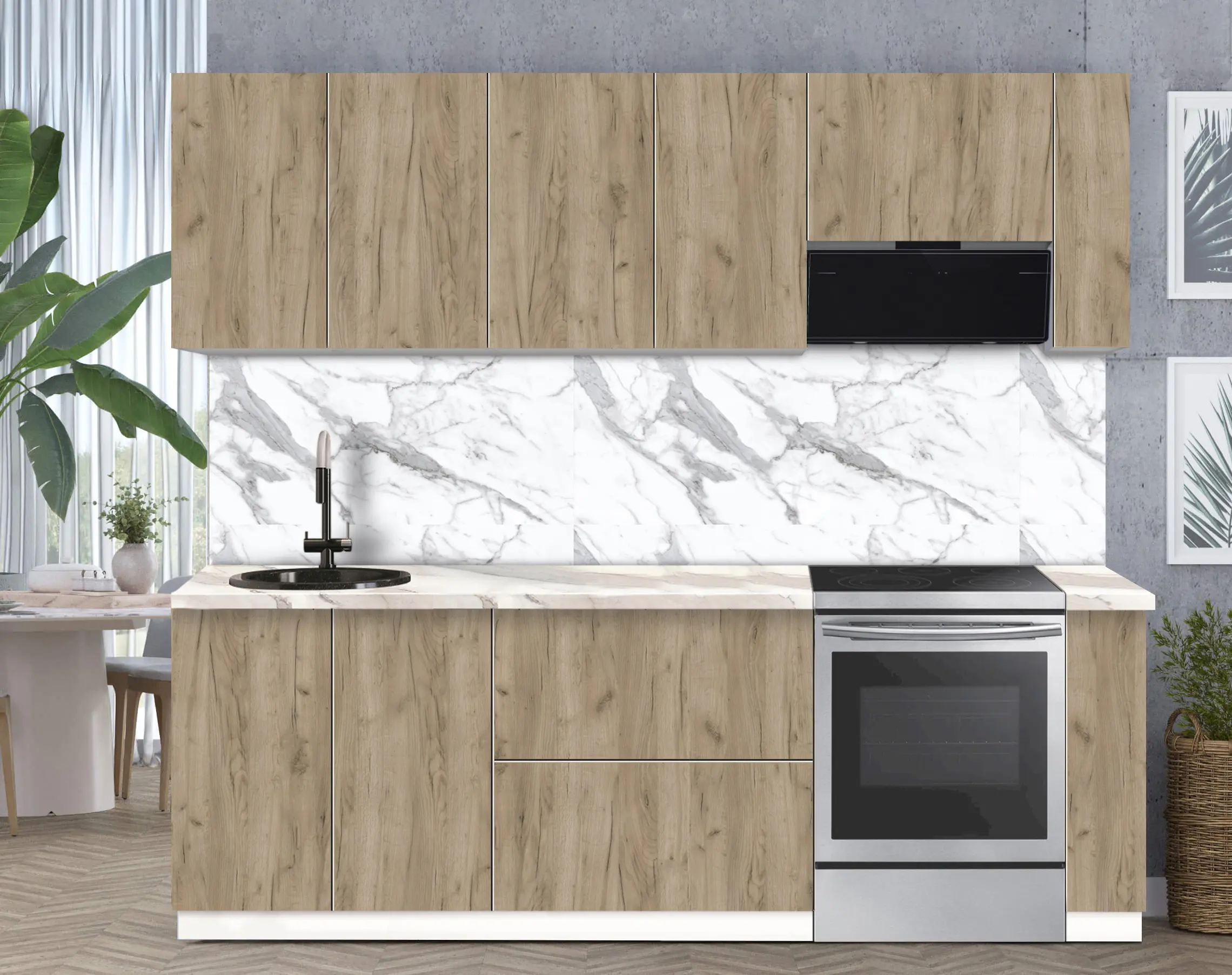 Bucatarie modulara Modern Dolce Vita 2 H68 2.4m