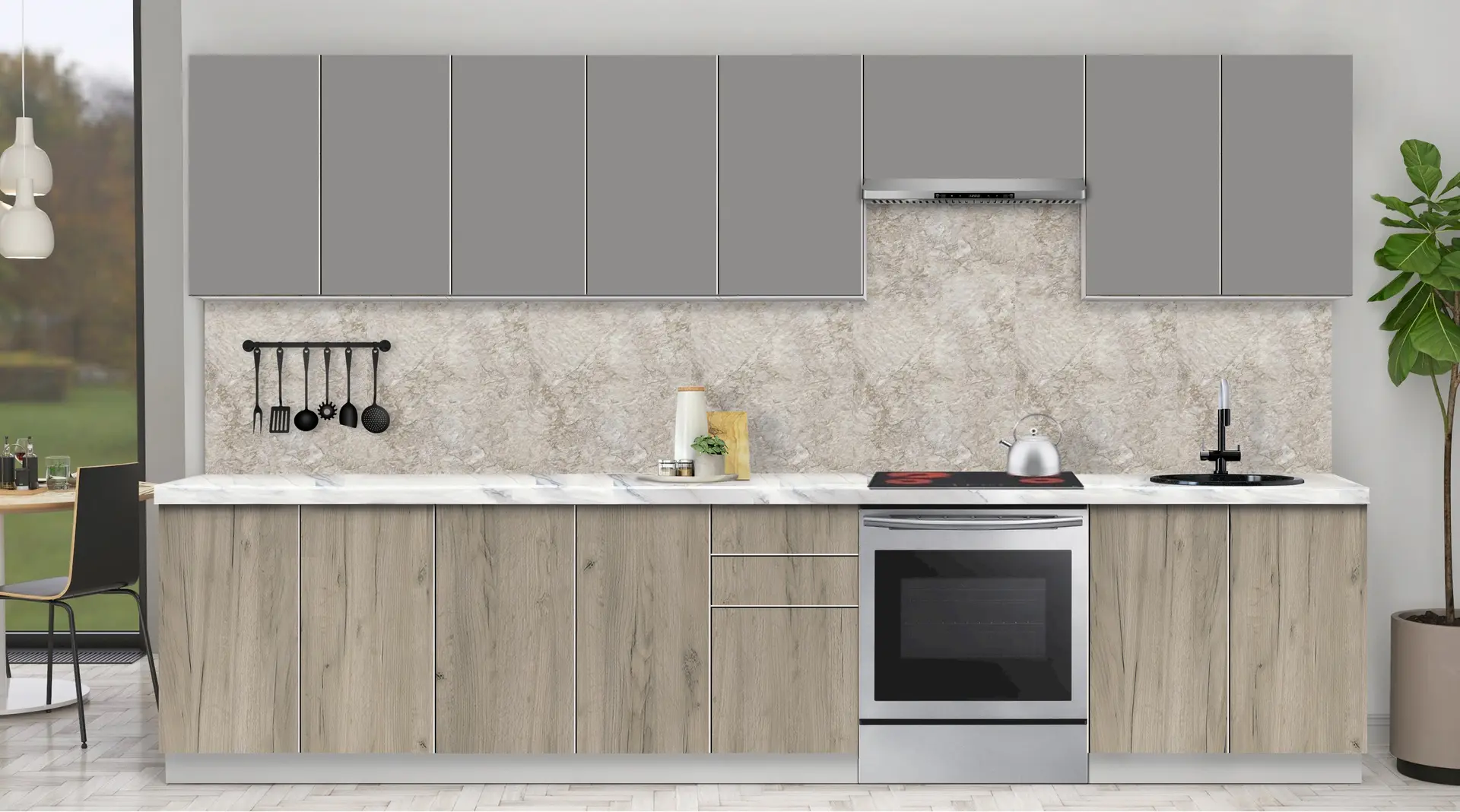 Bucatarie modulara Modern Dolce Vita 2 H68 3.4m