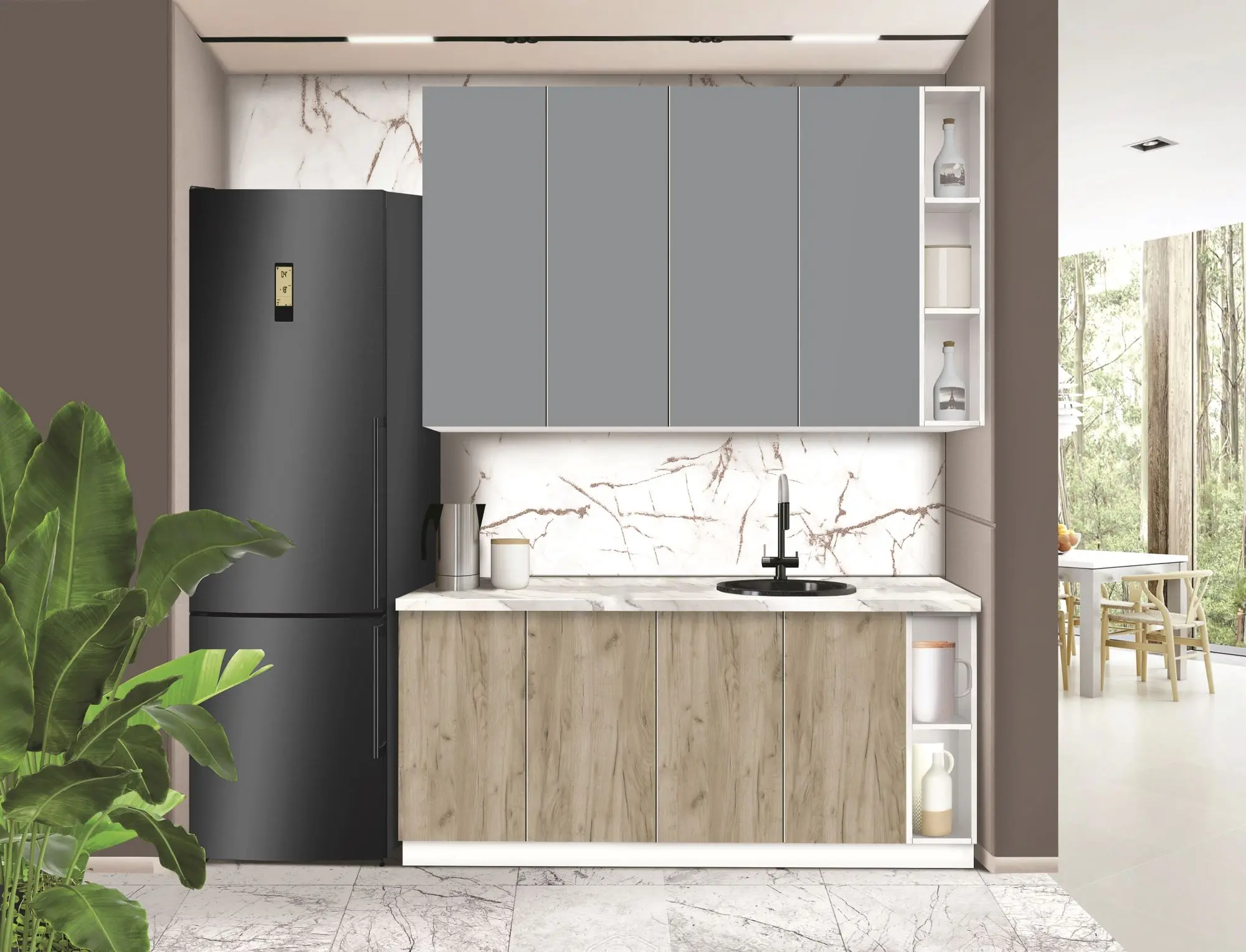 Bucatarie modulara Modern Dolce Vita 3 H110 1.8m