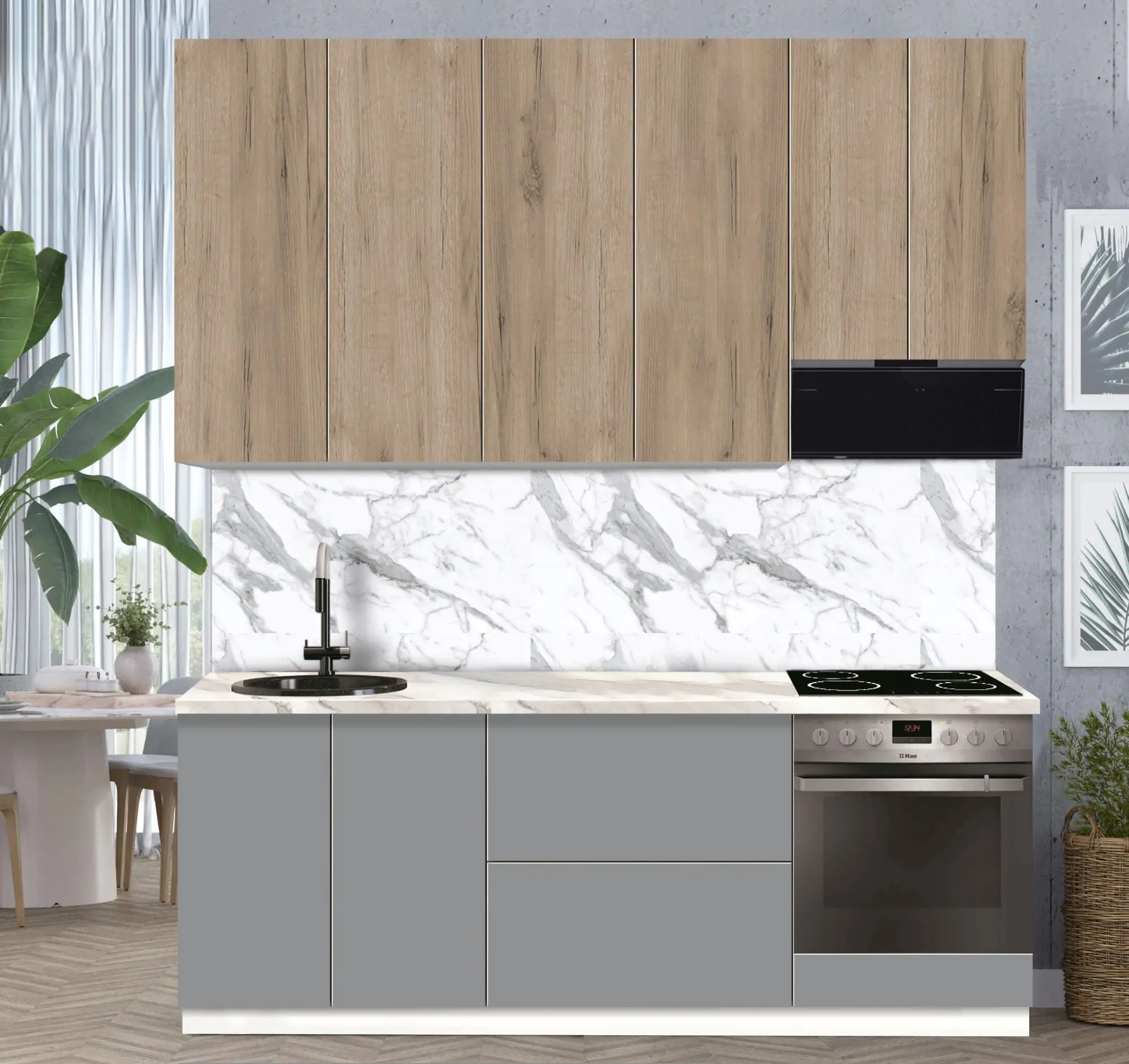 Bucatarie modulara Modern Dolce Vita 3 H110 2.2m