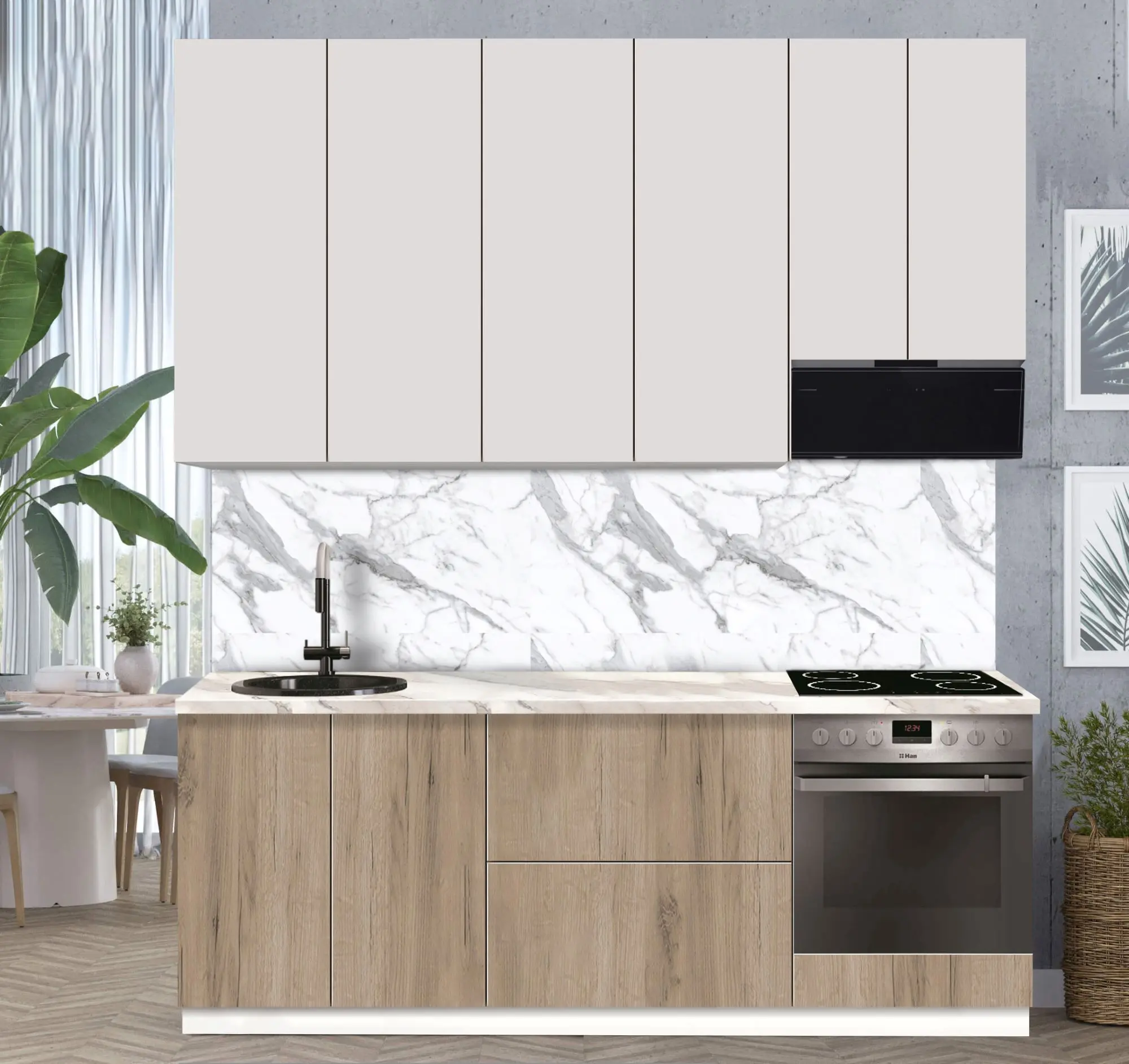 Bucatarie modulara Modern Dolce Vita 3 H110 2.2m