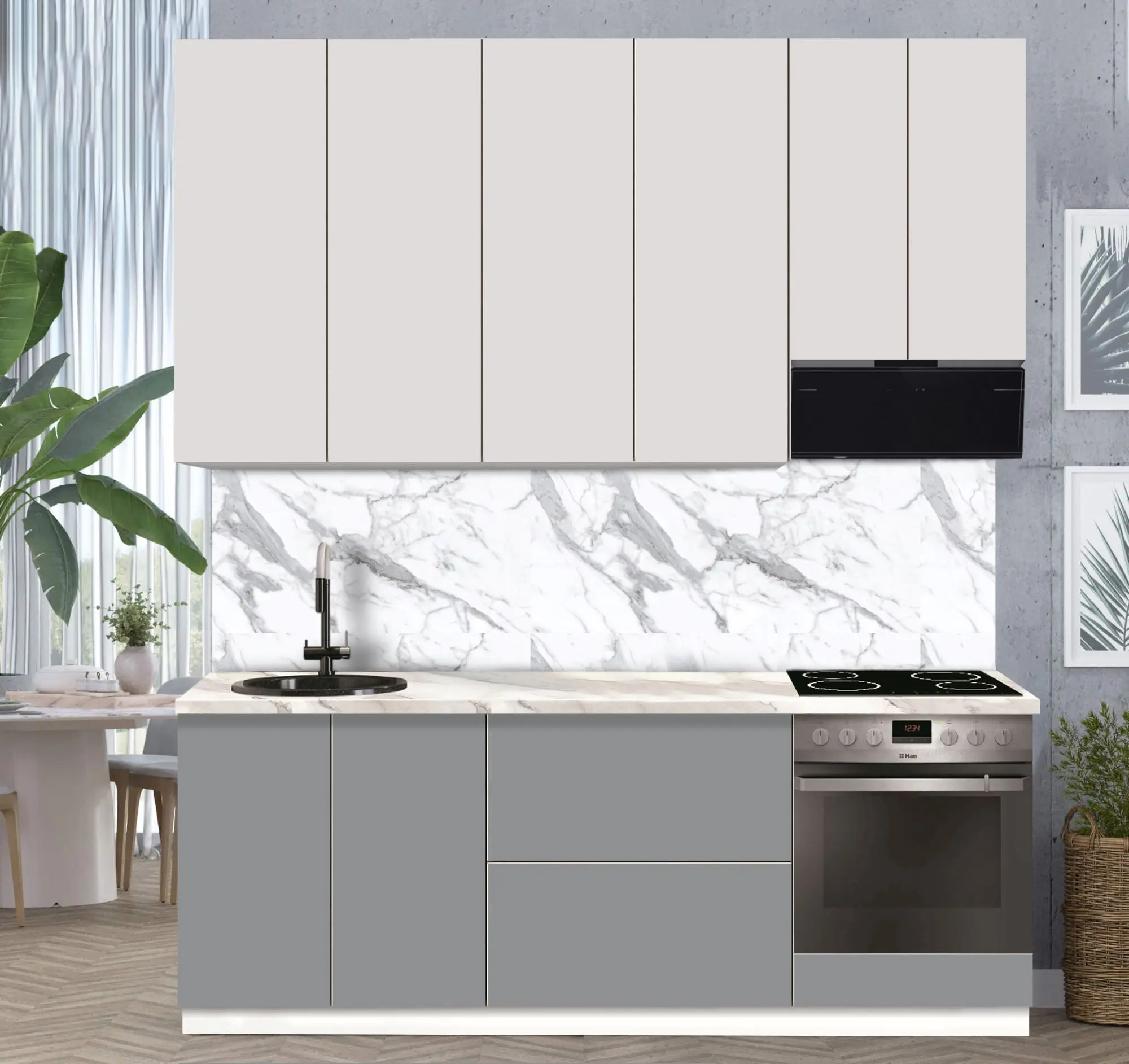 Bucatarie modulara Modern Dolce Vita 3 H110 2.2m