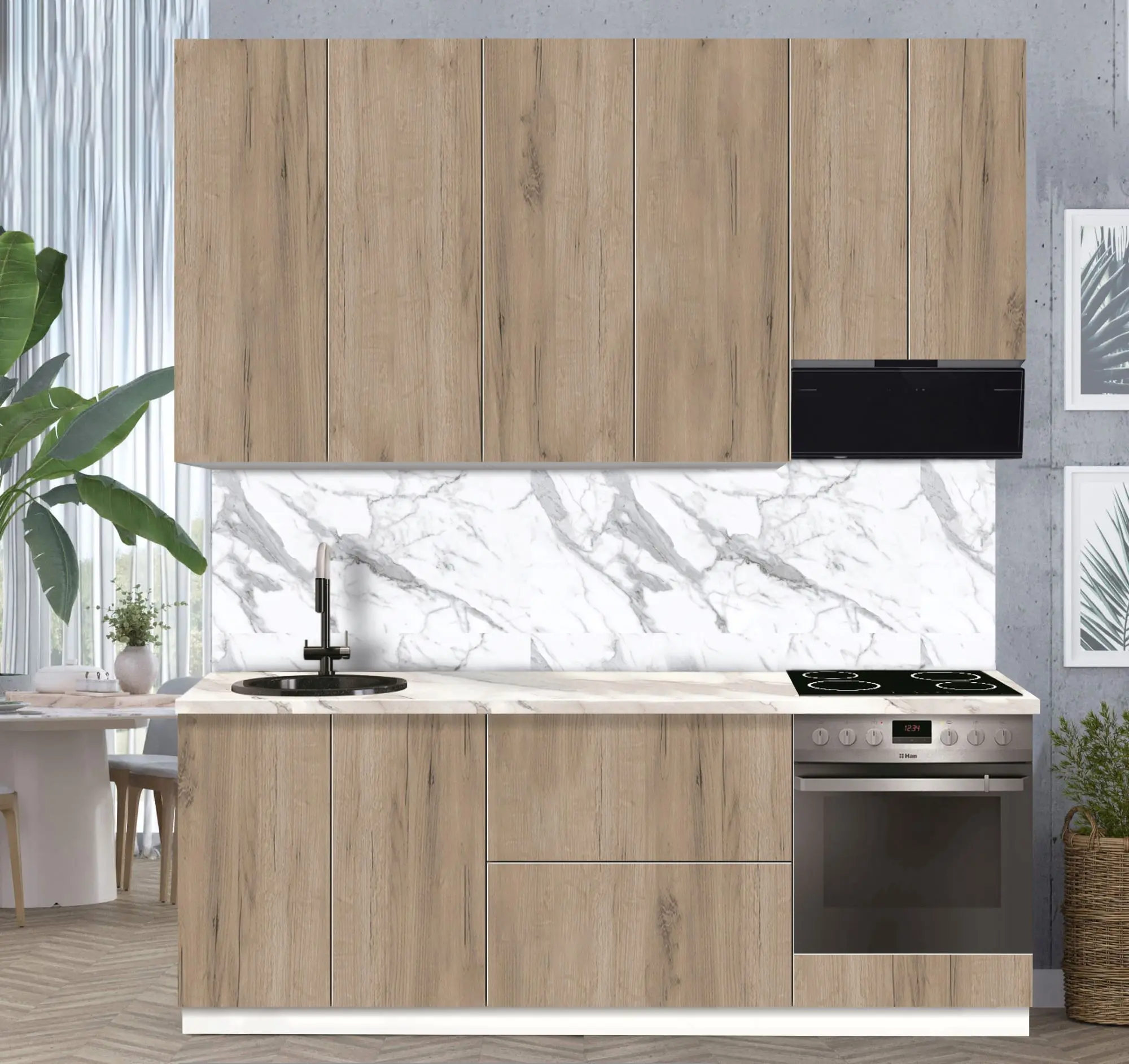 Bucatarie modulara Modern Dolce Vita 3 H110 2.2m