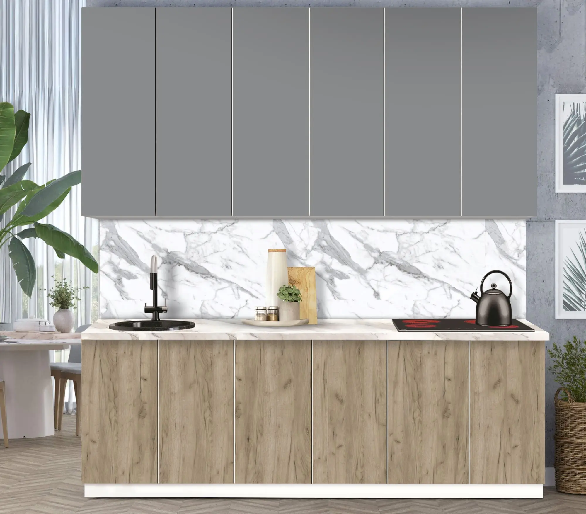 Bucatarie modulara Modern Dolce Vita 3 H110 2.4m