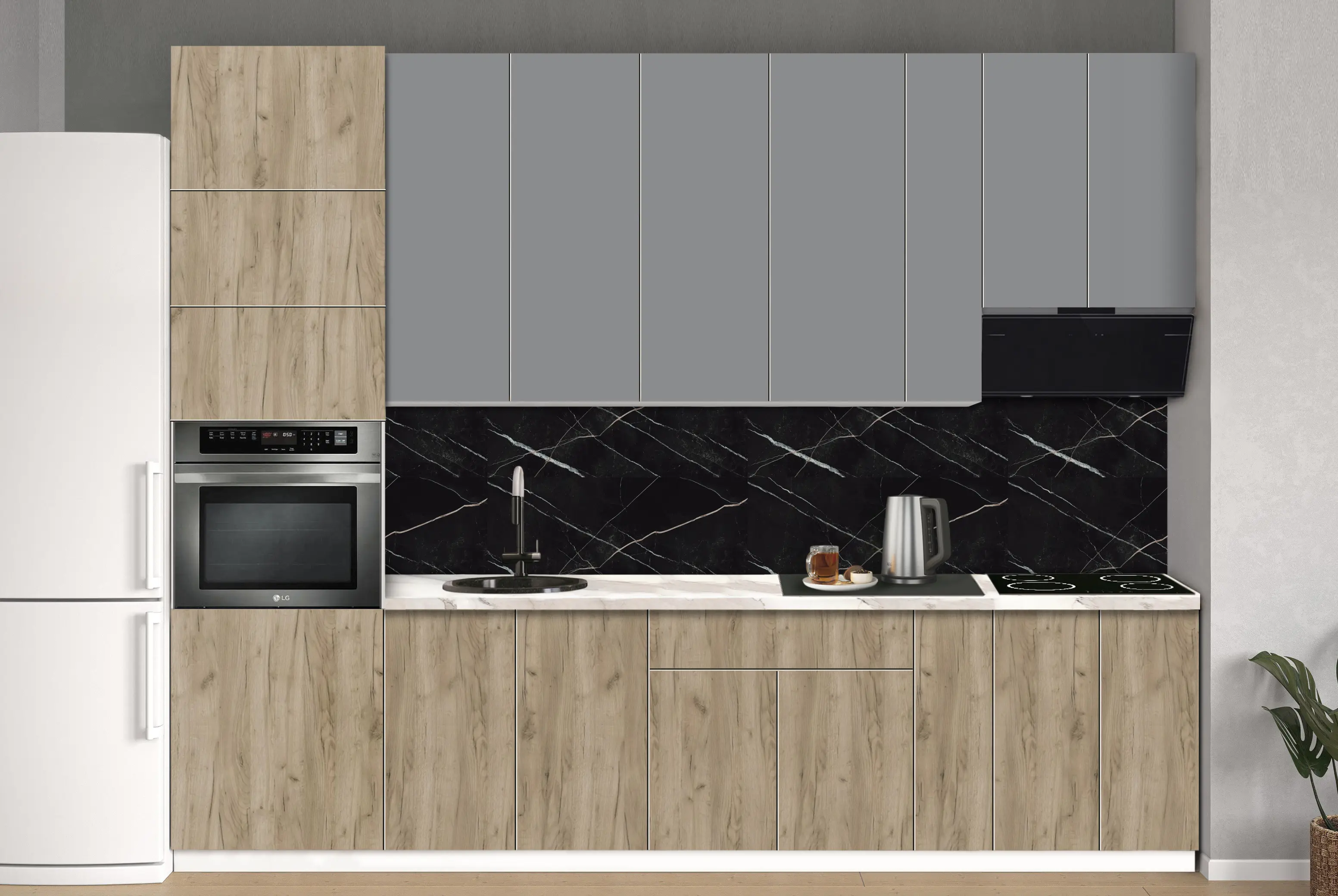 Bucatarie modulara Modern Dolce Vita 3 H110 3.0m