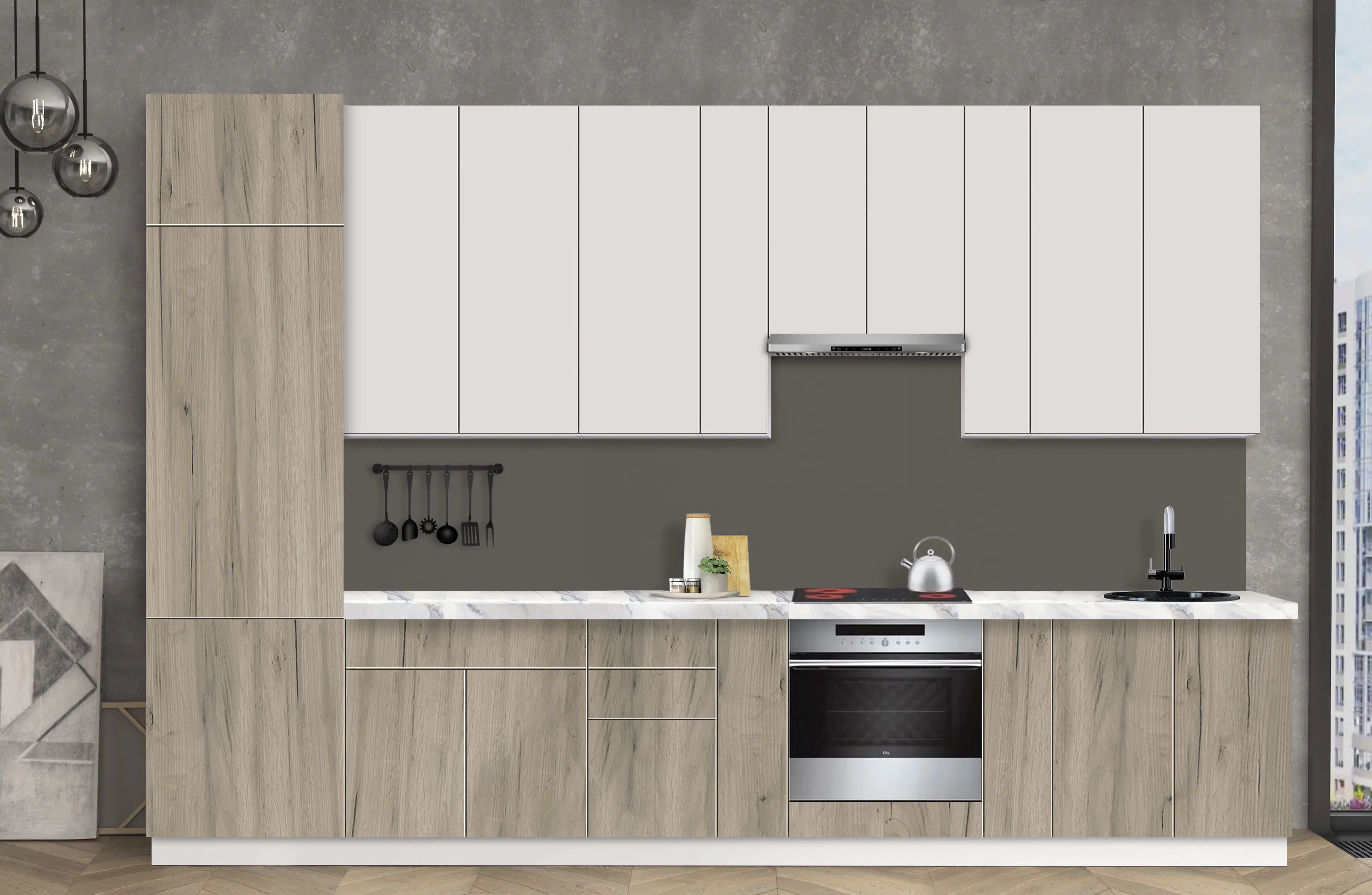 Bucatarie modulara Modern Dolce Vita 3 H110 3.6m