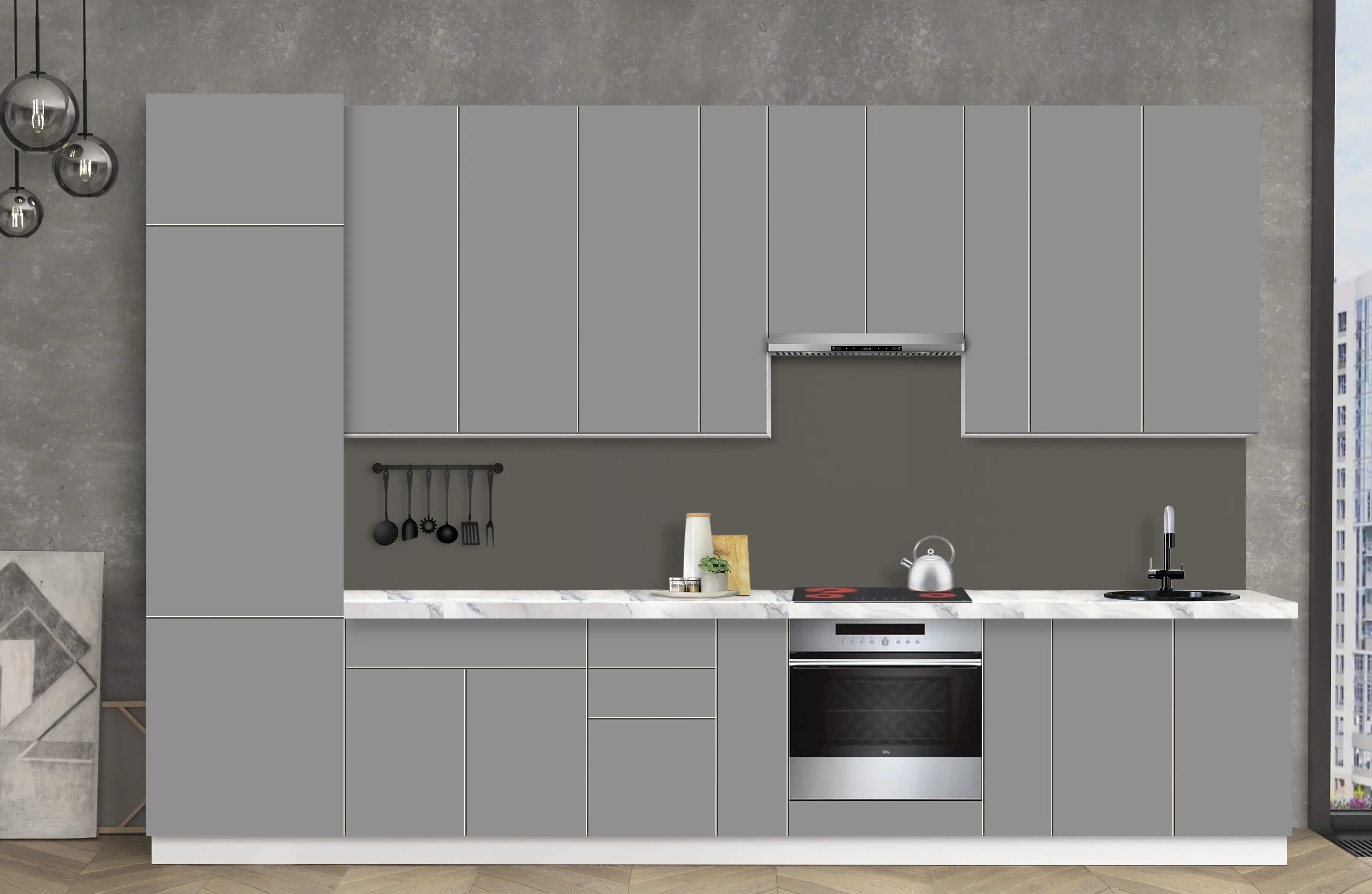 Bucatarie modulara Modern Dolce Vita 3 H110 3.6m