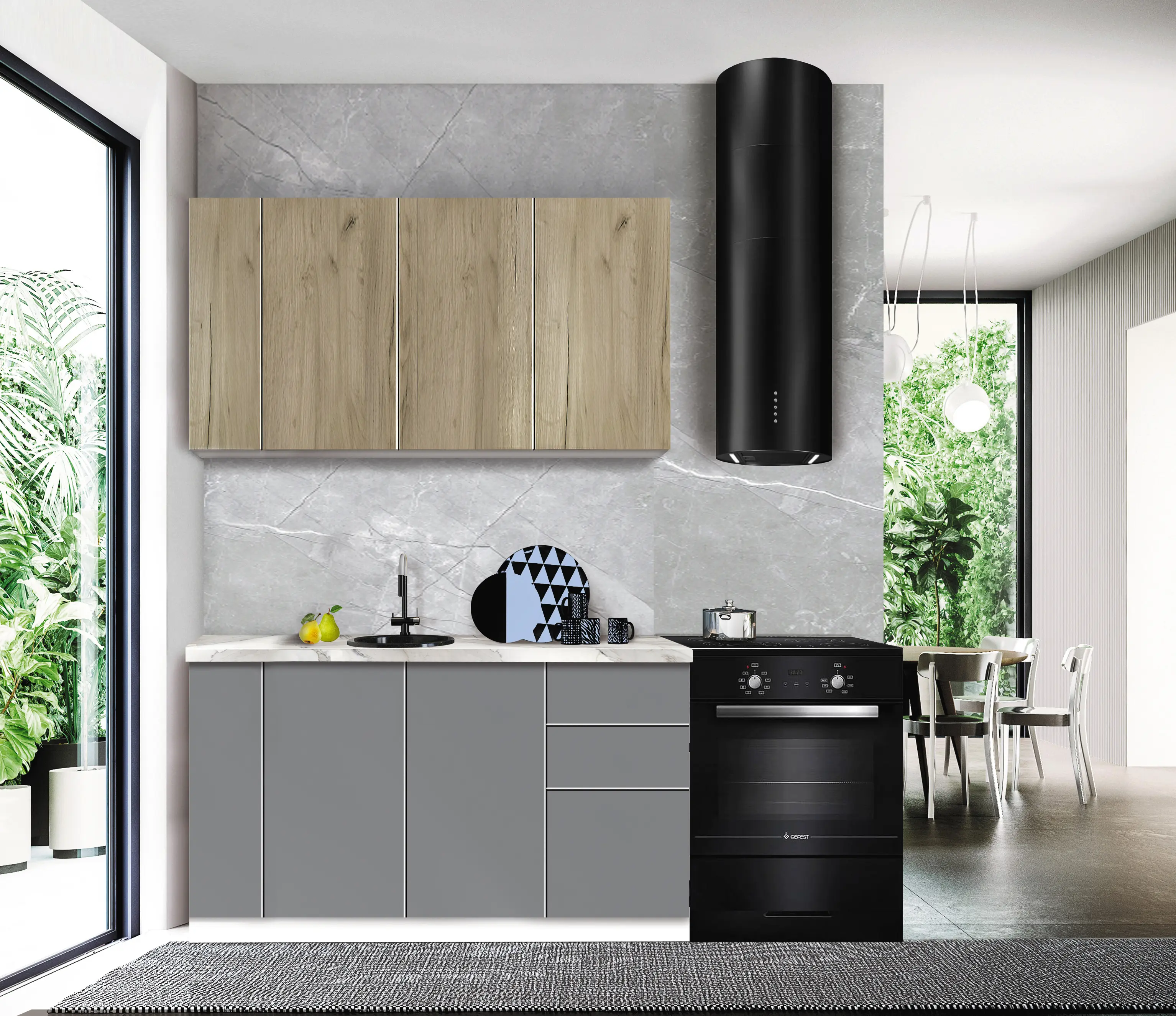 Модульная кухня Modern Dolce Vita 3 H68 1.4m