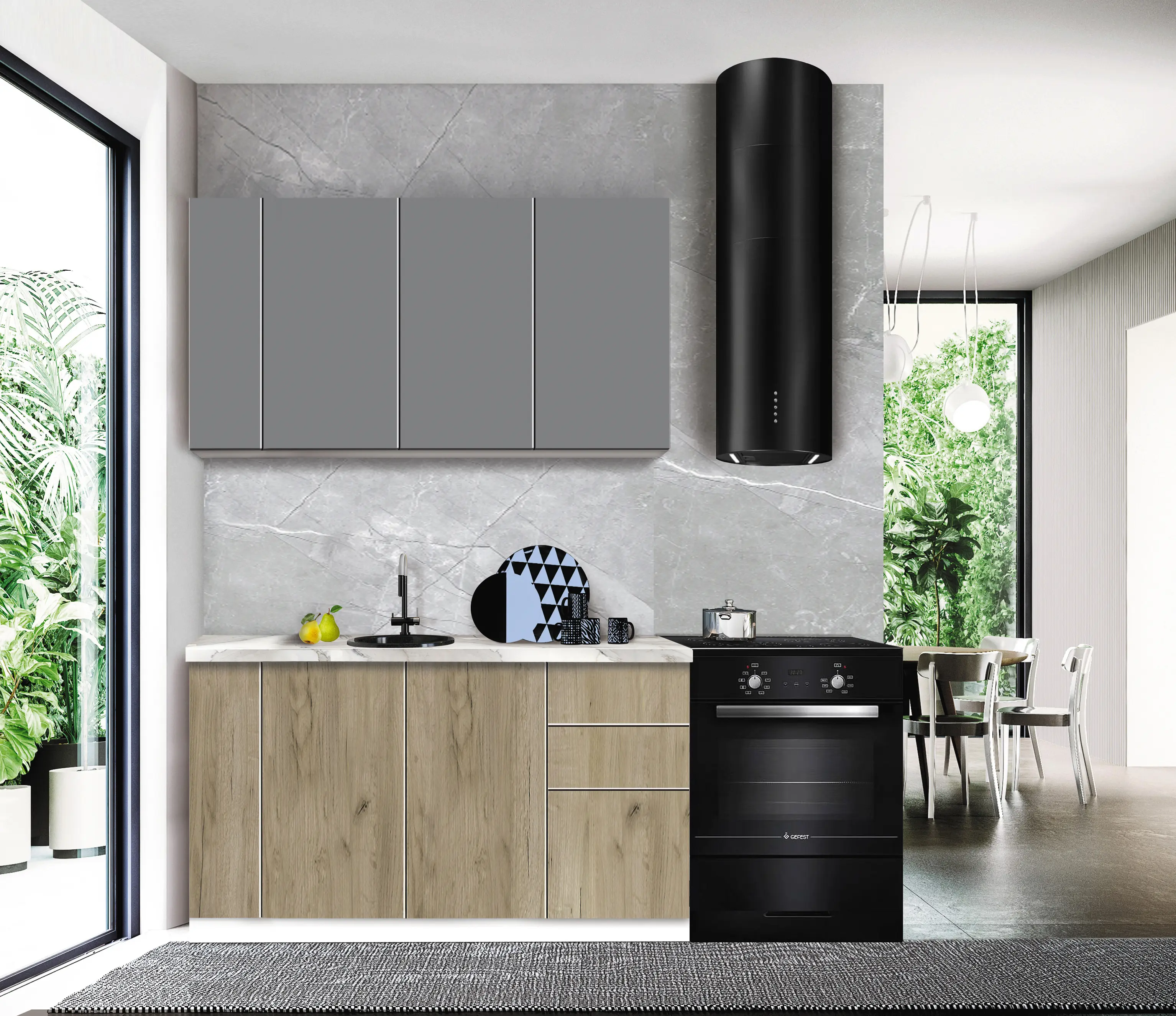 Модульная кухня Modern Dolce Vita 3 H68 1.4m