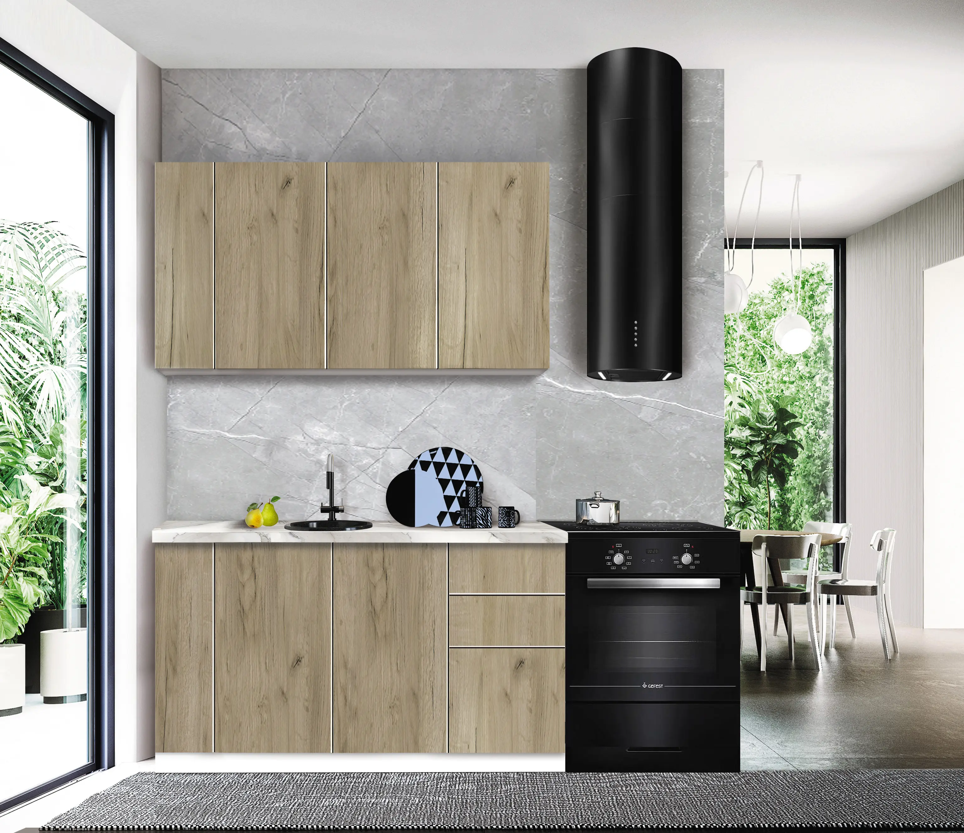 Модульная кухня Modern Dolce Vita 3 H68 1.4m