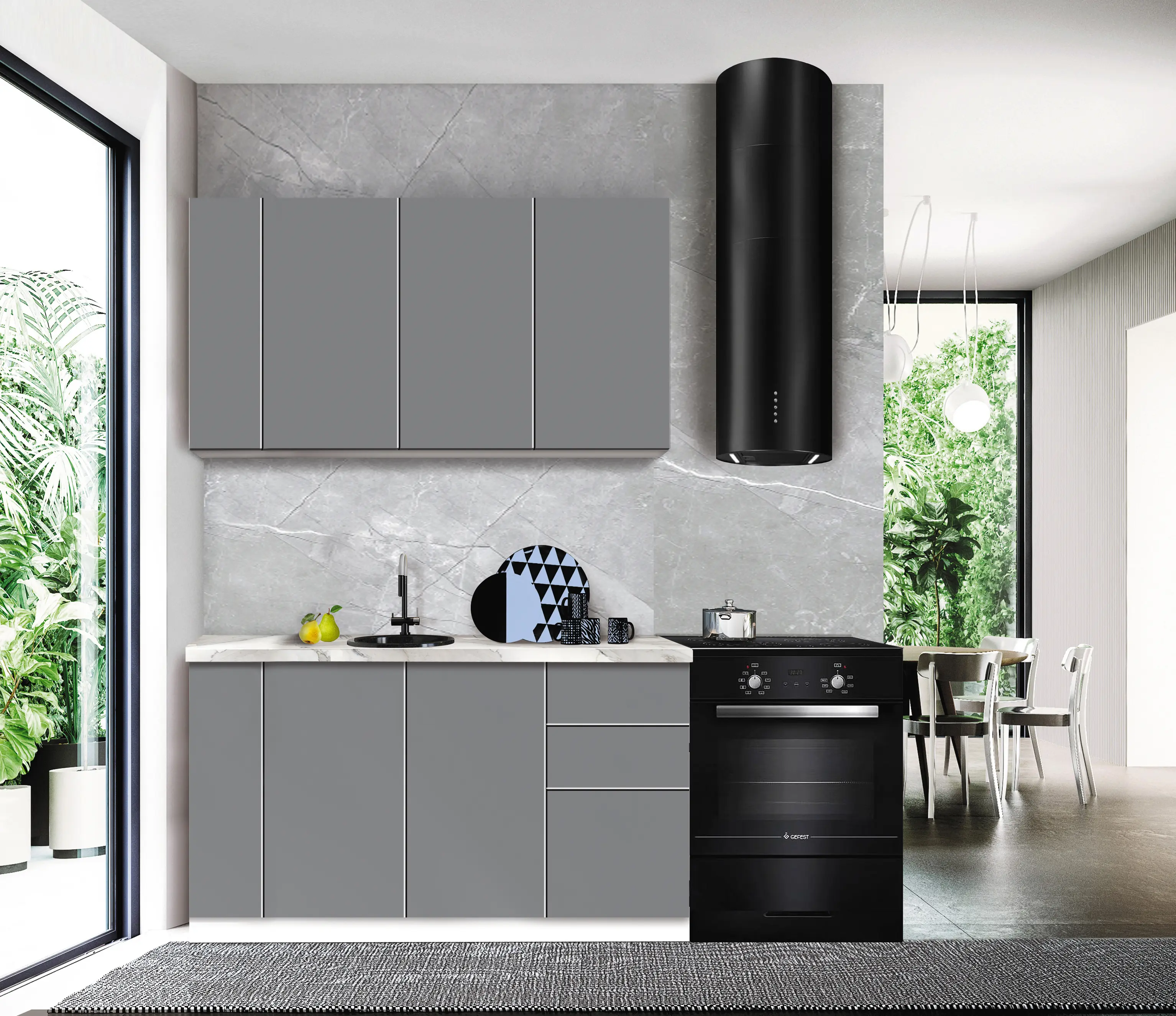 Модульная кухня Modern Dolce Vita 3 H68 1.4m