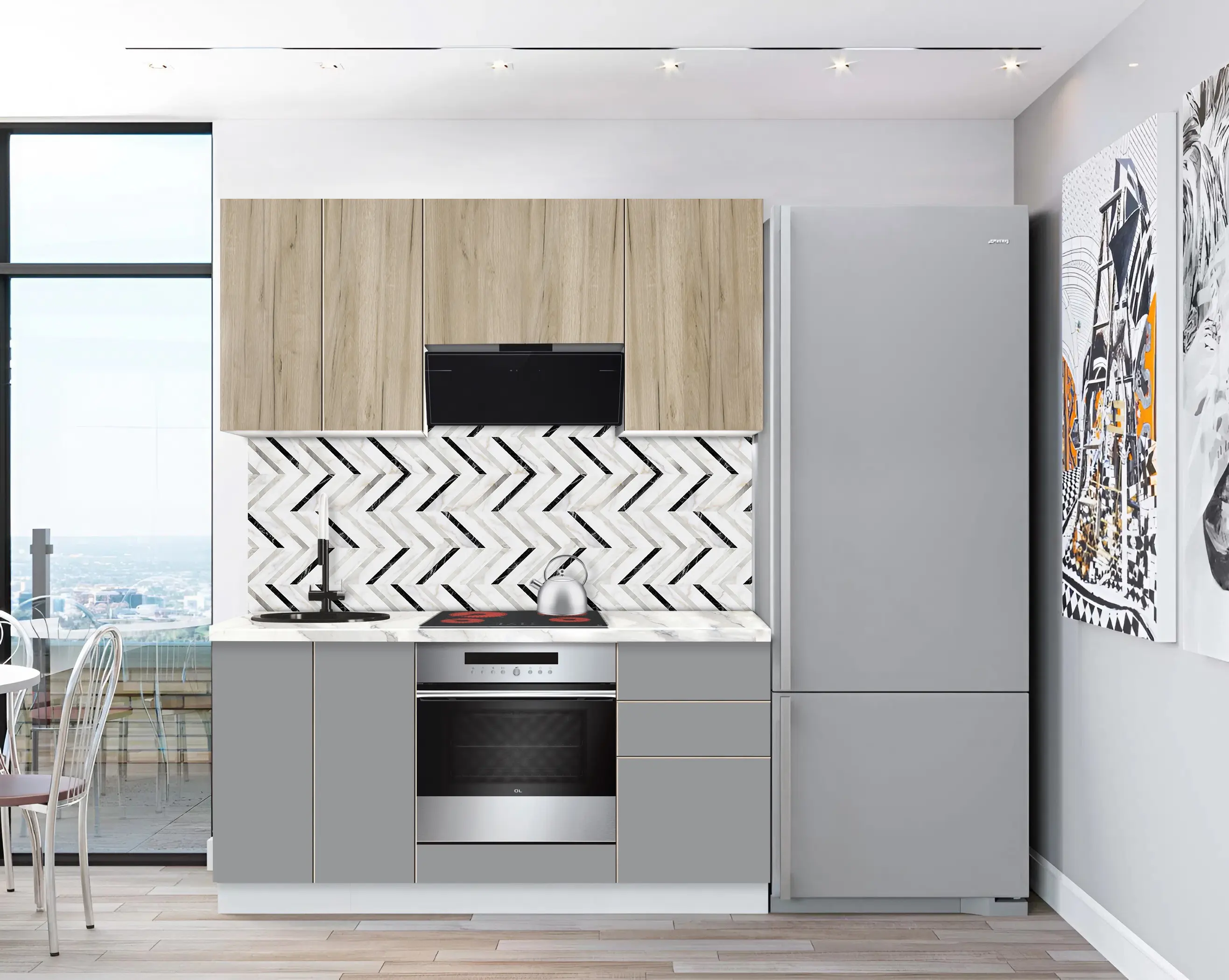 Bucatarie modulara Modern Dolce Vita 3 H68 1.6m