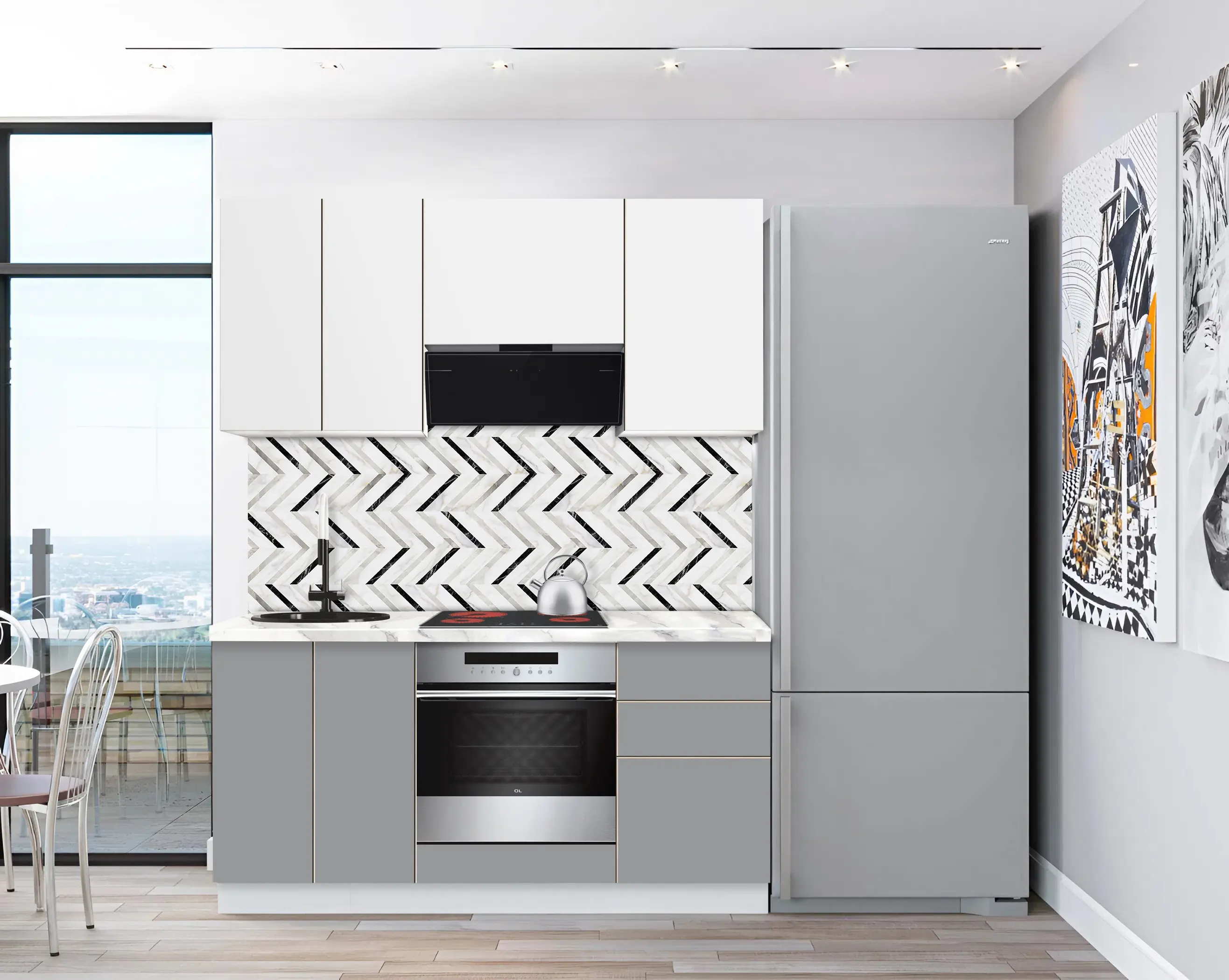 Bucatarie modulara Modern Dolce Vita 3 H68 1.6m