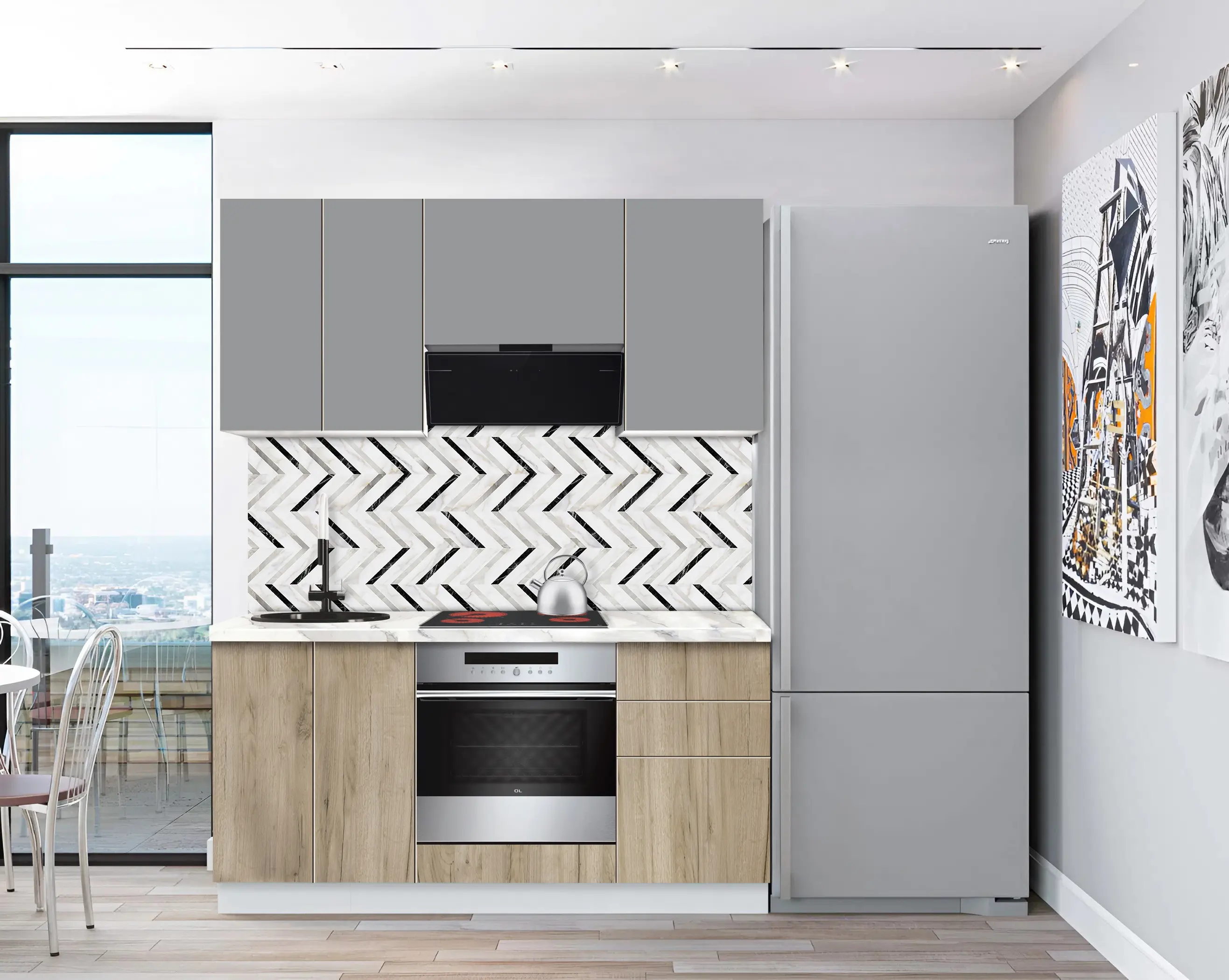 Bucatarie modulara Modern Dolce Vita 3 H68 1.6m