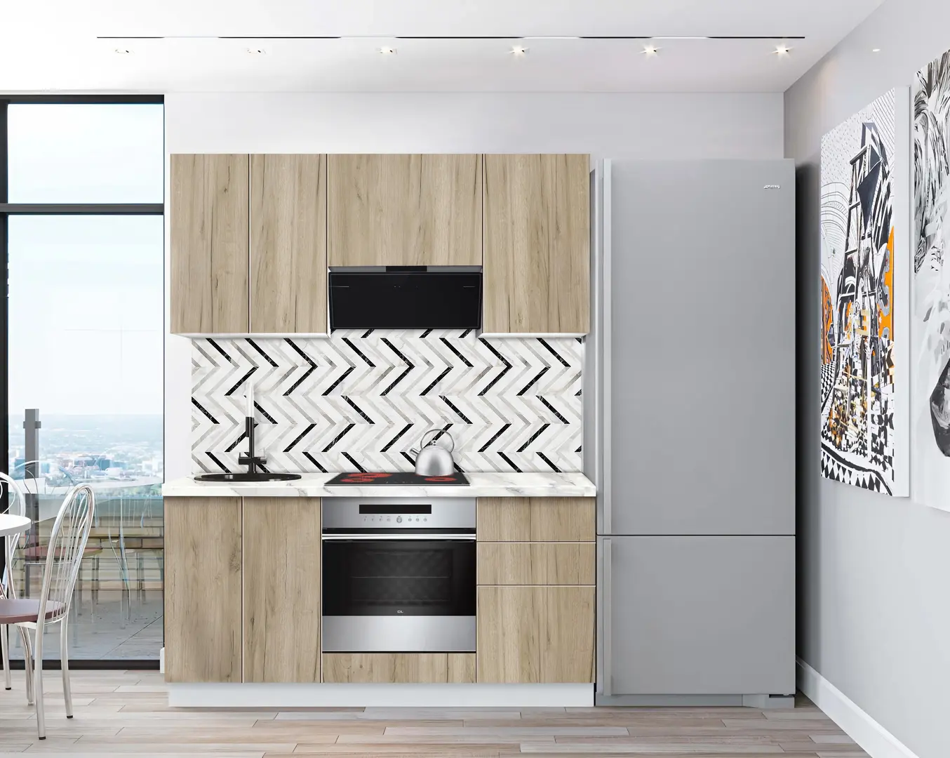 Bucatarie modulara Modern Dolce Vita 3 H68 1.6m