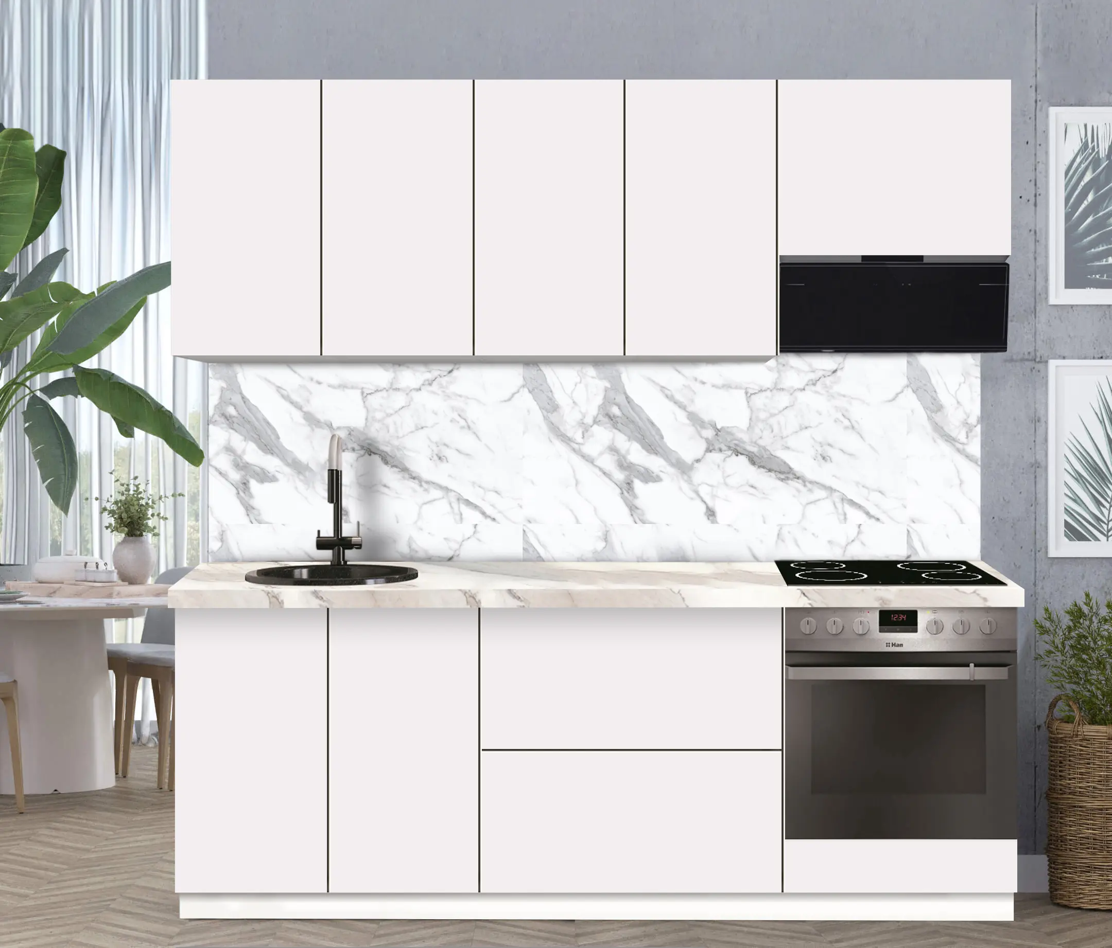 Bucatarie modulara Modern Dolce Vita 3 H68 2.2m