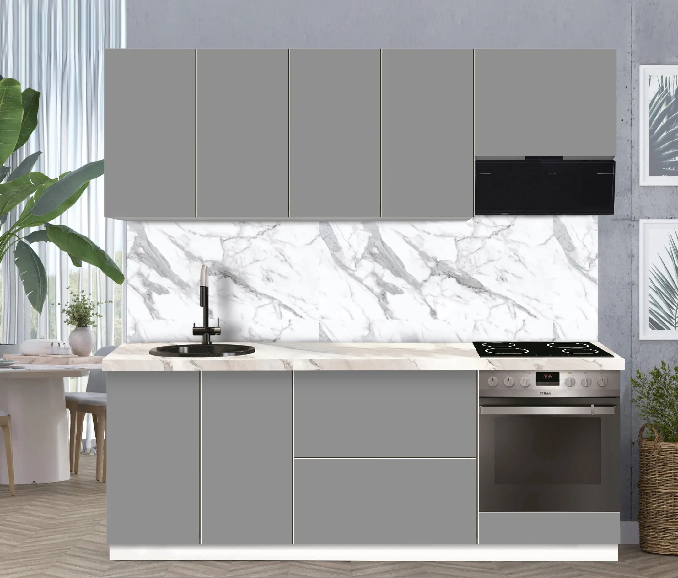 Bucatarie modulara Modern Dolce Vita 3 H68 2.2m