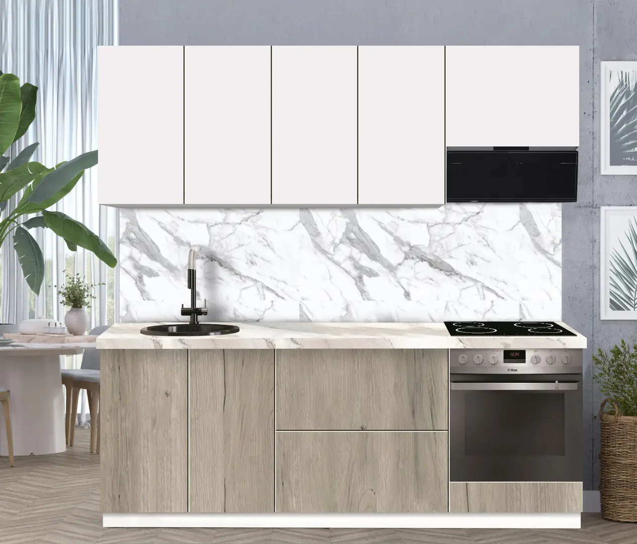 Bucatarie modulara Modern Dolce Vita 3 H68 2.2m