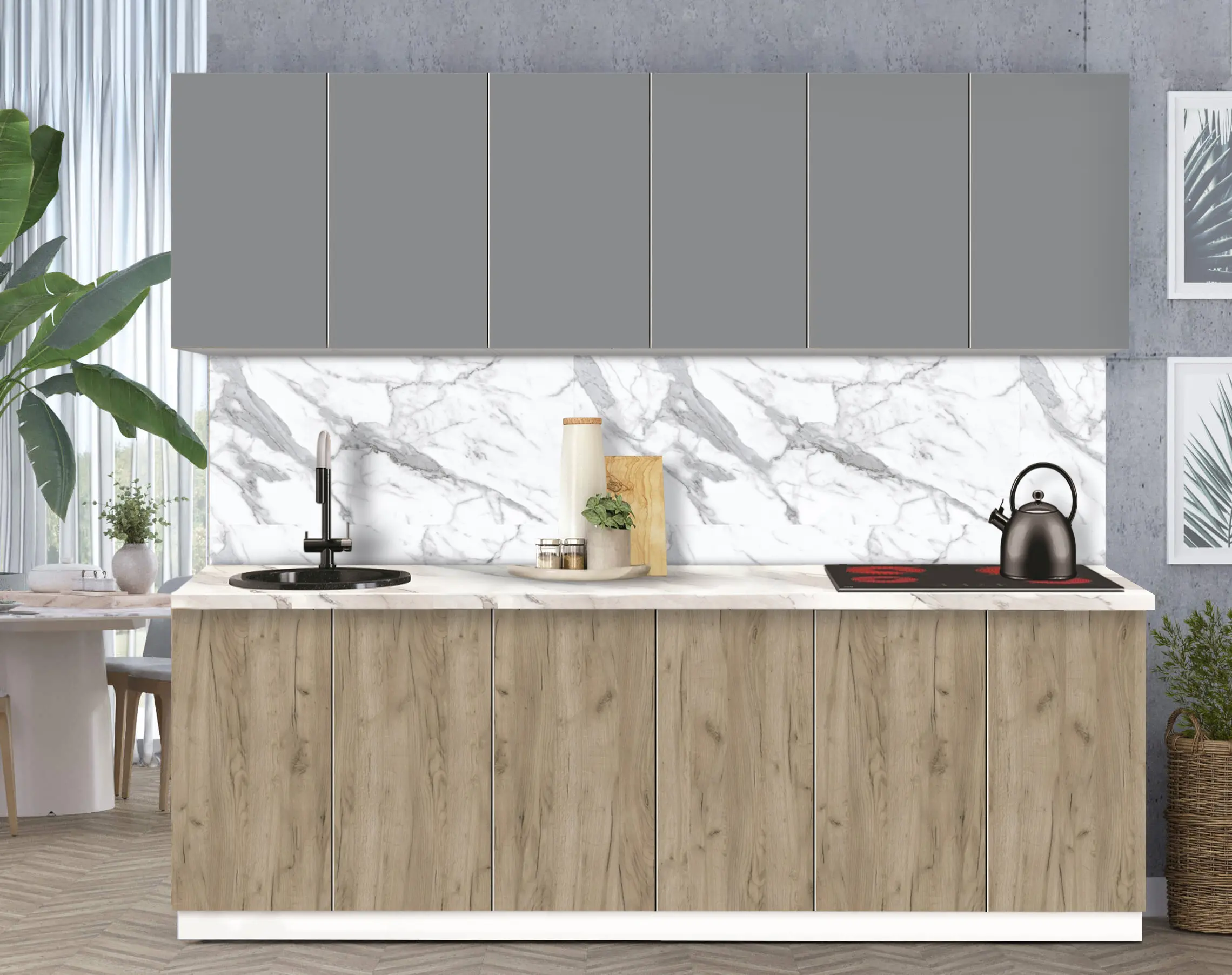 Bucatarie modulara Modern Dolce Vita 3 H68 2.4m