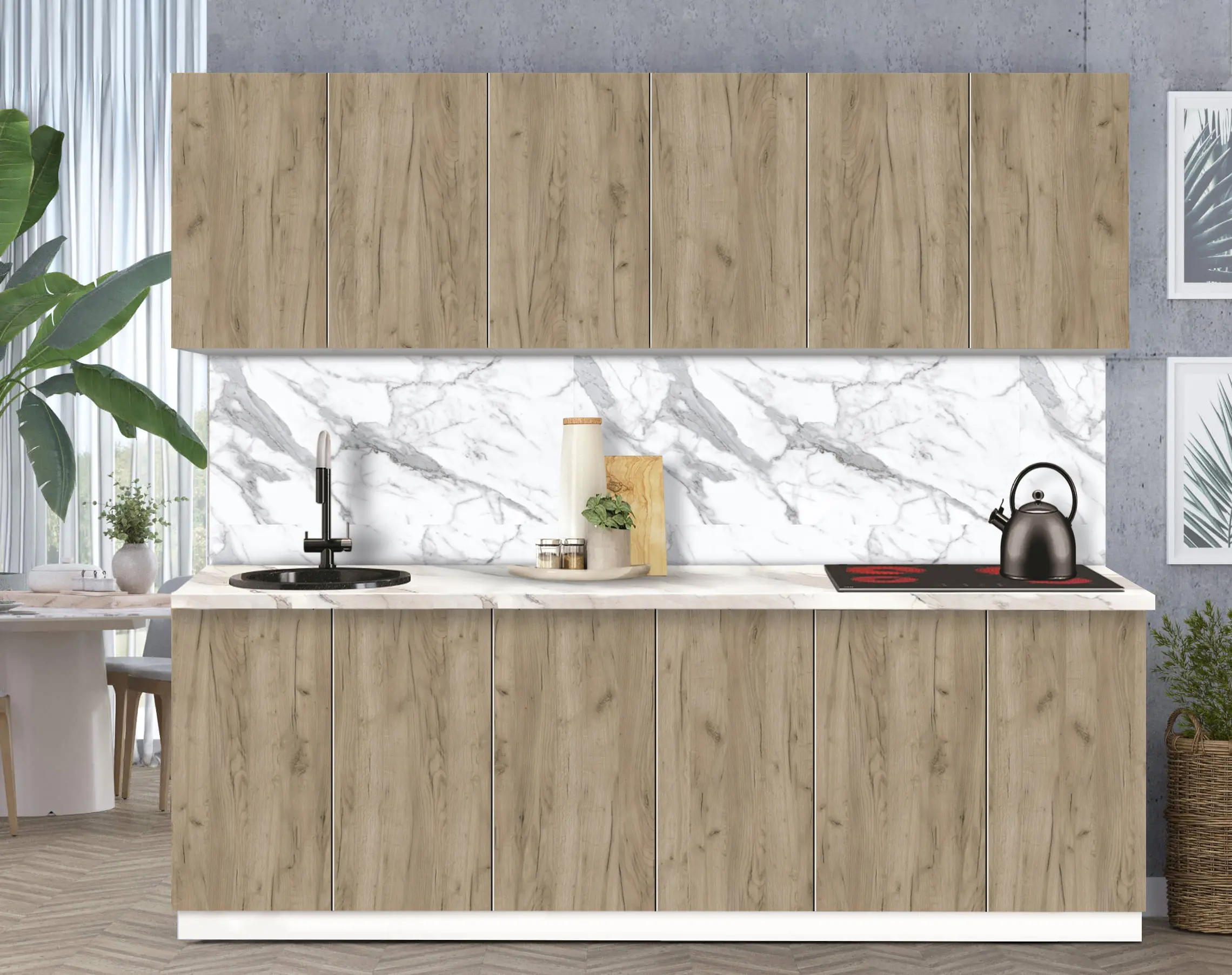 Bucatarie modulara Modern Dolce Vita 3 H68 2.4m