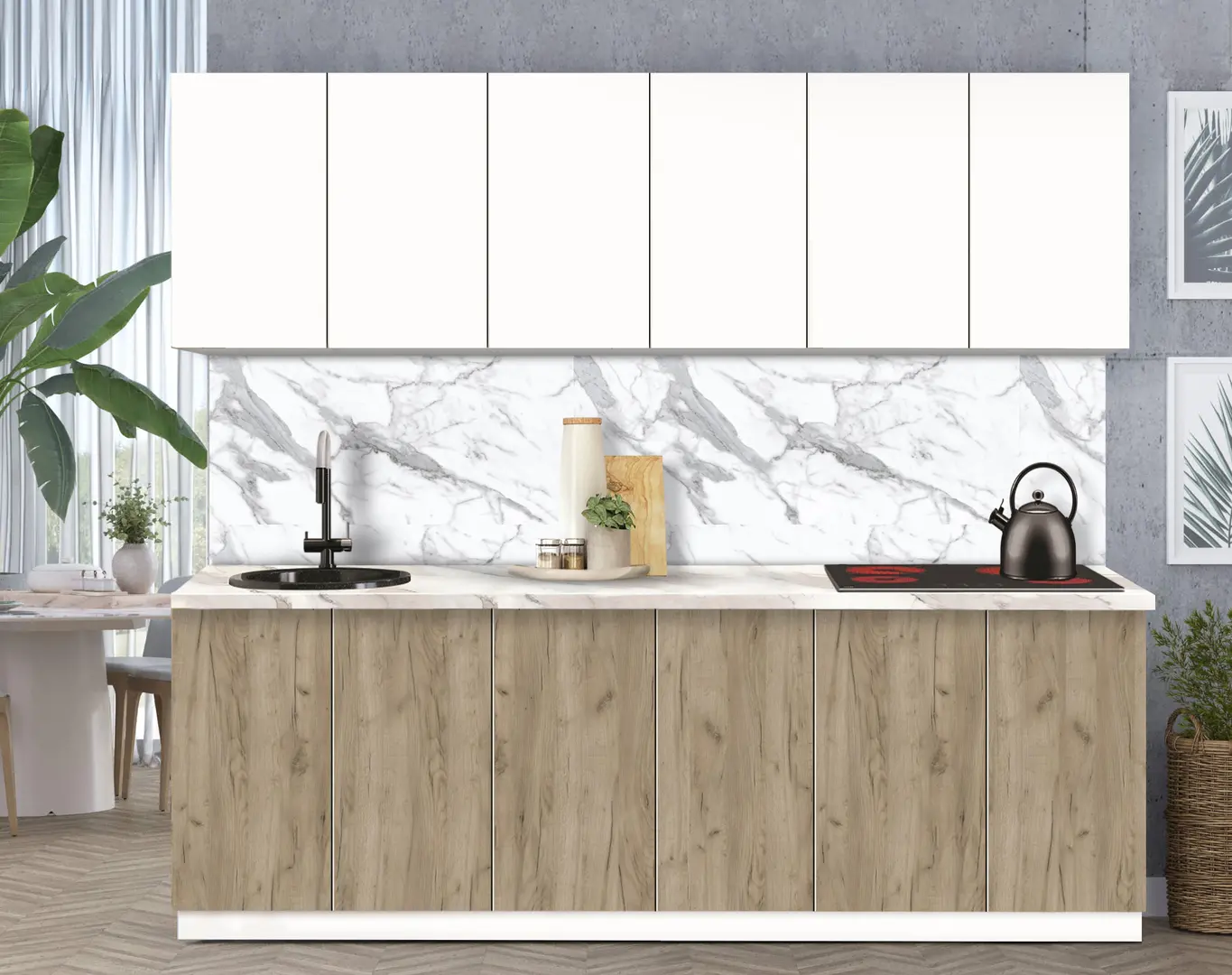 Bucatarie modulara Modern Dolce Vita 3 H68 2.4m