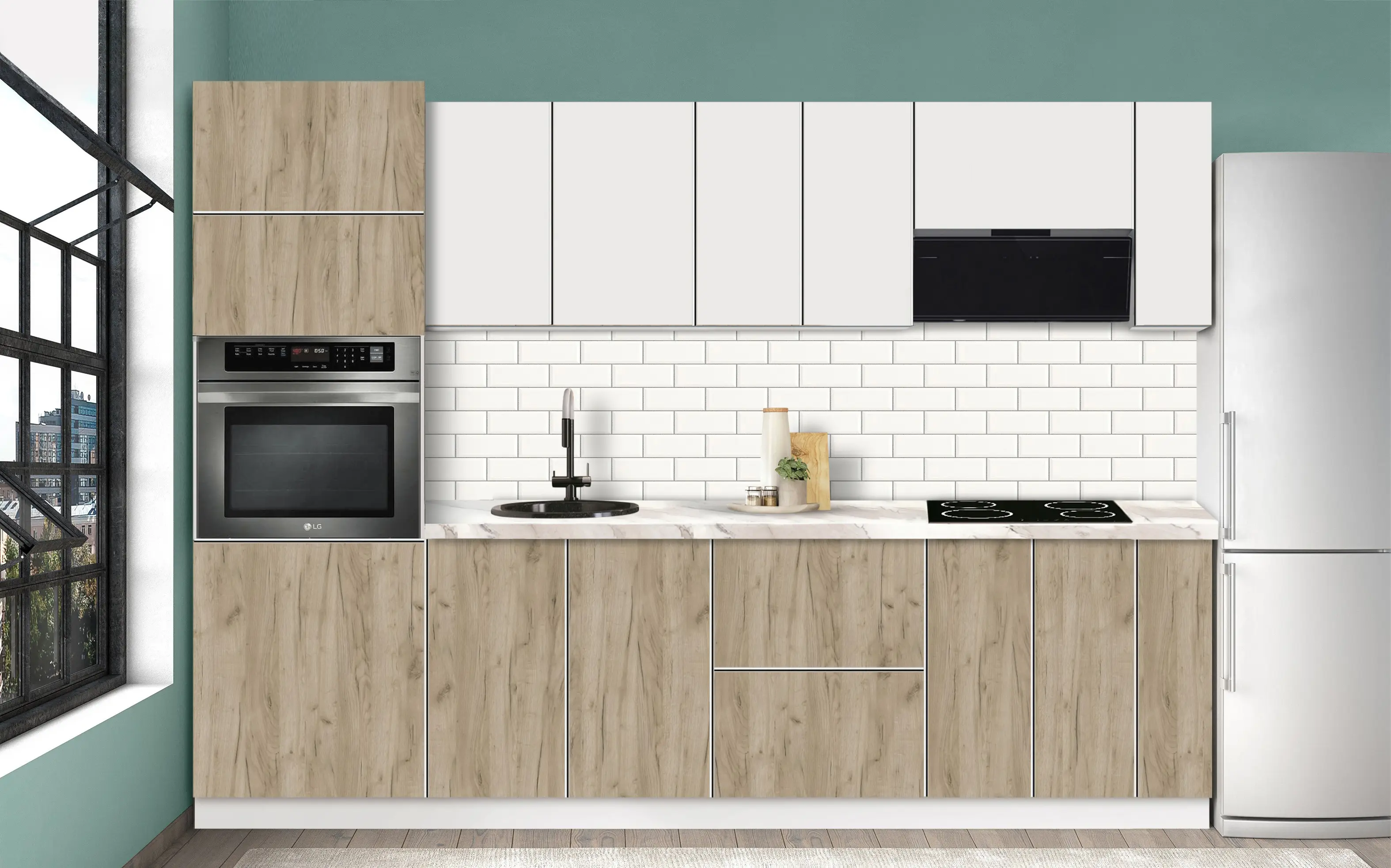 Bucatarie modulara Modern Dolce Vita 3 H68 2.8m