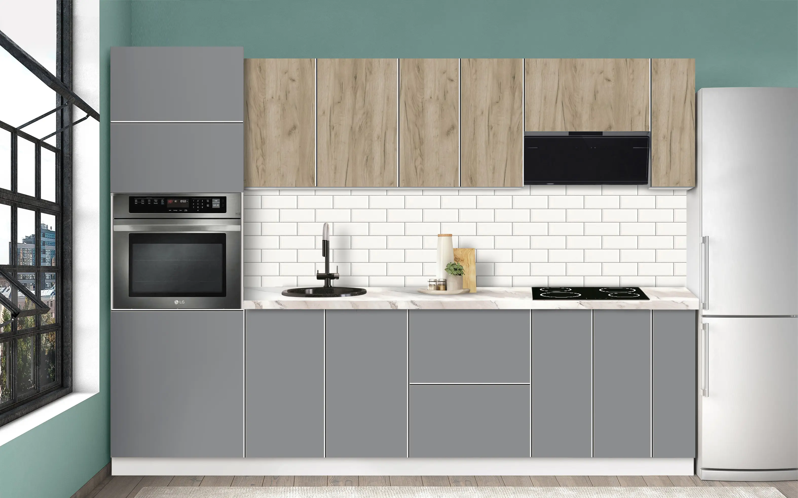 Bucatarie modulara Modern Dolce Vita 3 H68 2.8m